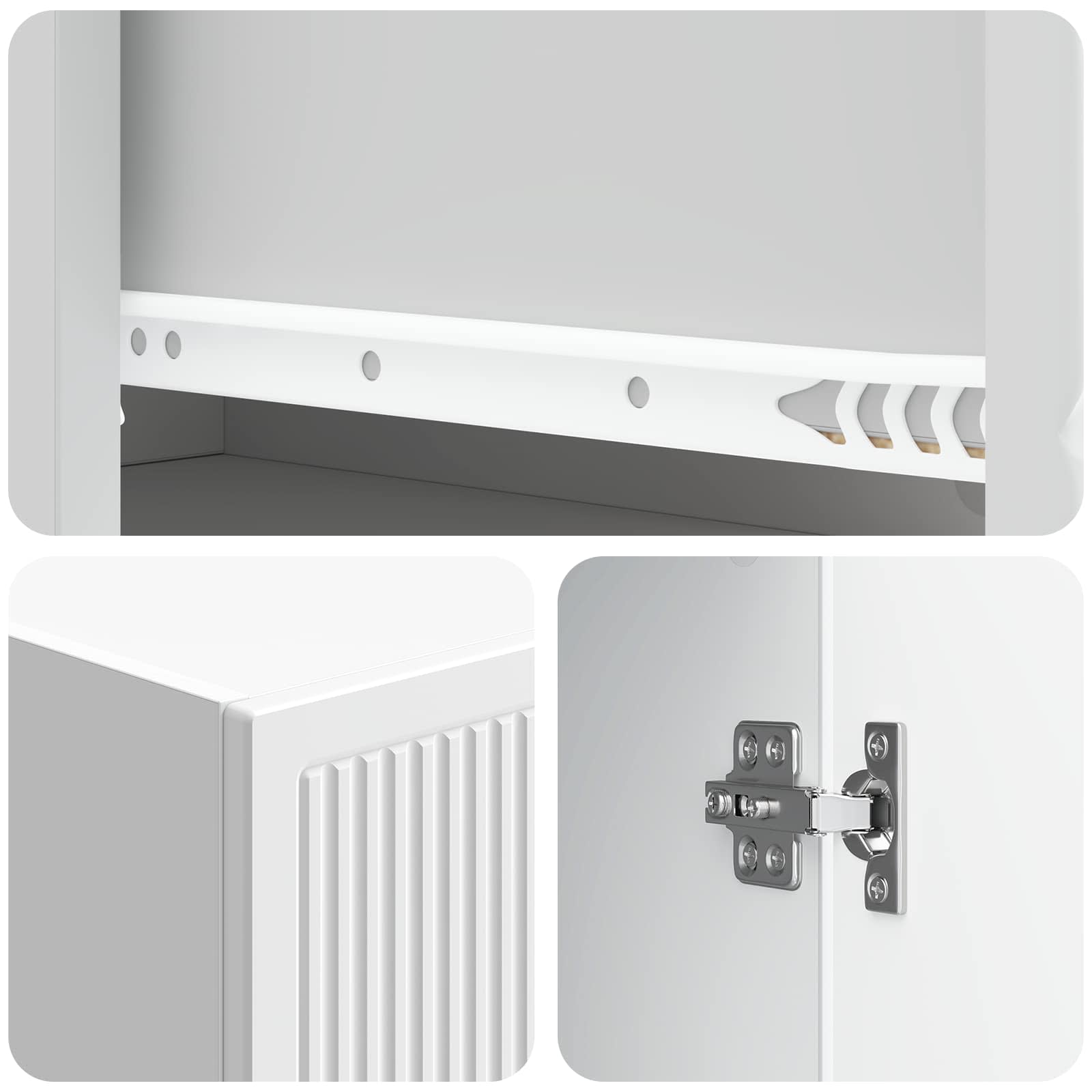 Cabinet Set 2 pcs White 33 x 34.5 x 90 cm Engineered Wood