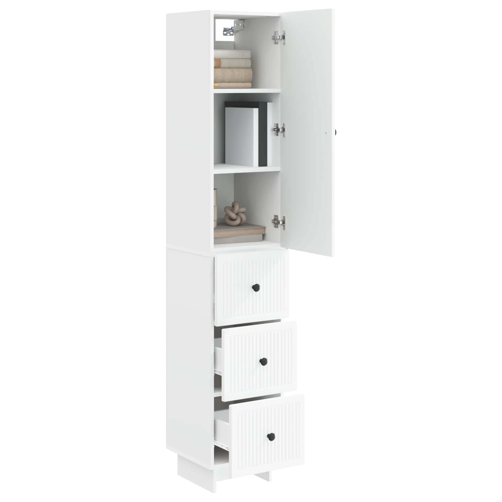 Cabinet Set 2 pcs White 33 x 34.5 x 90 cm Engineered Wood