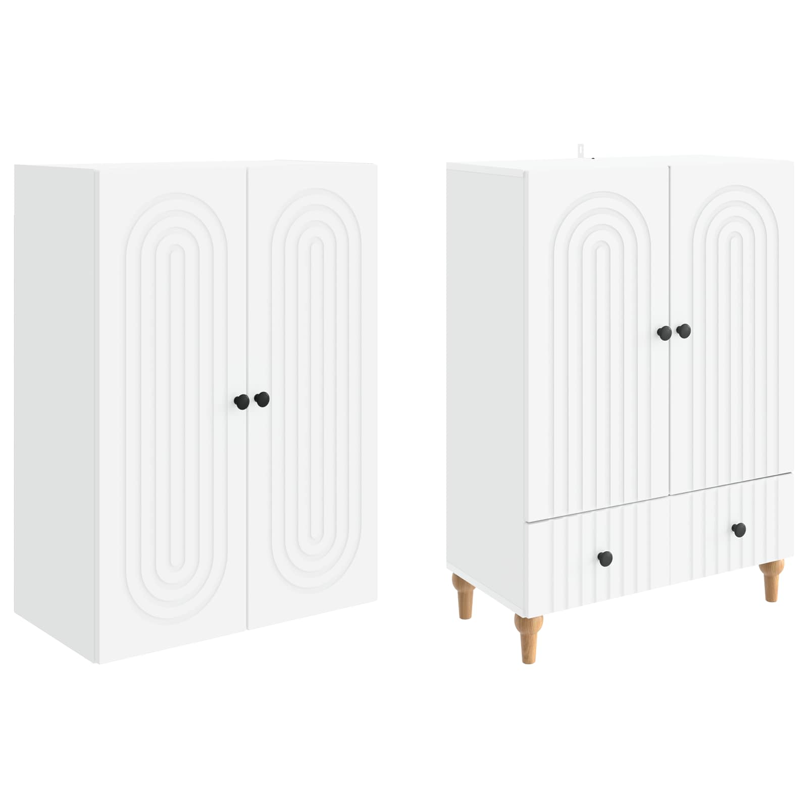 Cabinet Set 2 pcs 66 x 34.5 x 95 cm Engineered Wood