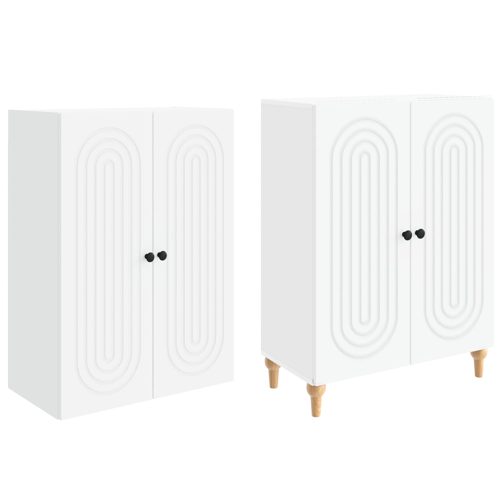 Cabinet Set 2 pcs 66 x 34.5 x 90 cm Engineered Wood