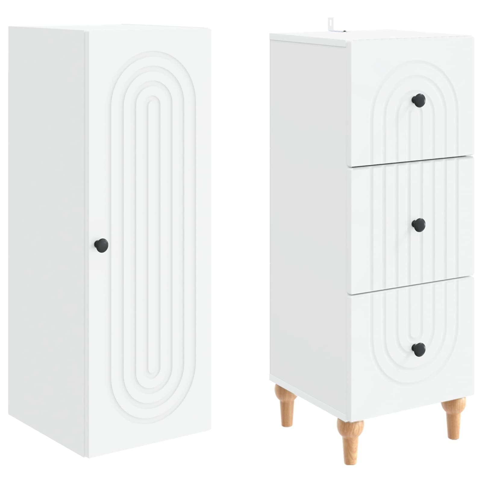 Cabinet Set 2 pcs 33 x 34.5 x 90 cm Engineered Wood