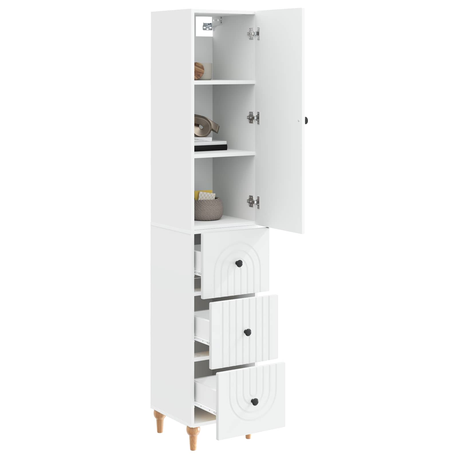 Cabinet Set 2 pcs 33 x 34.5 x 90 cm Engineered Wood