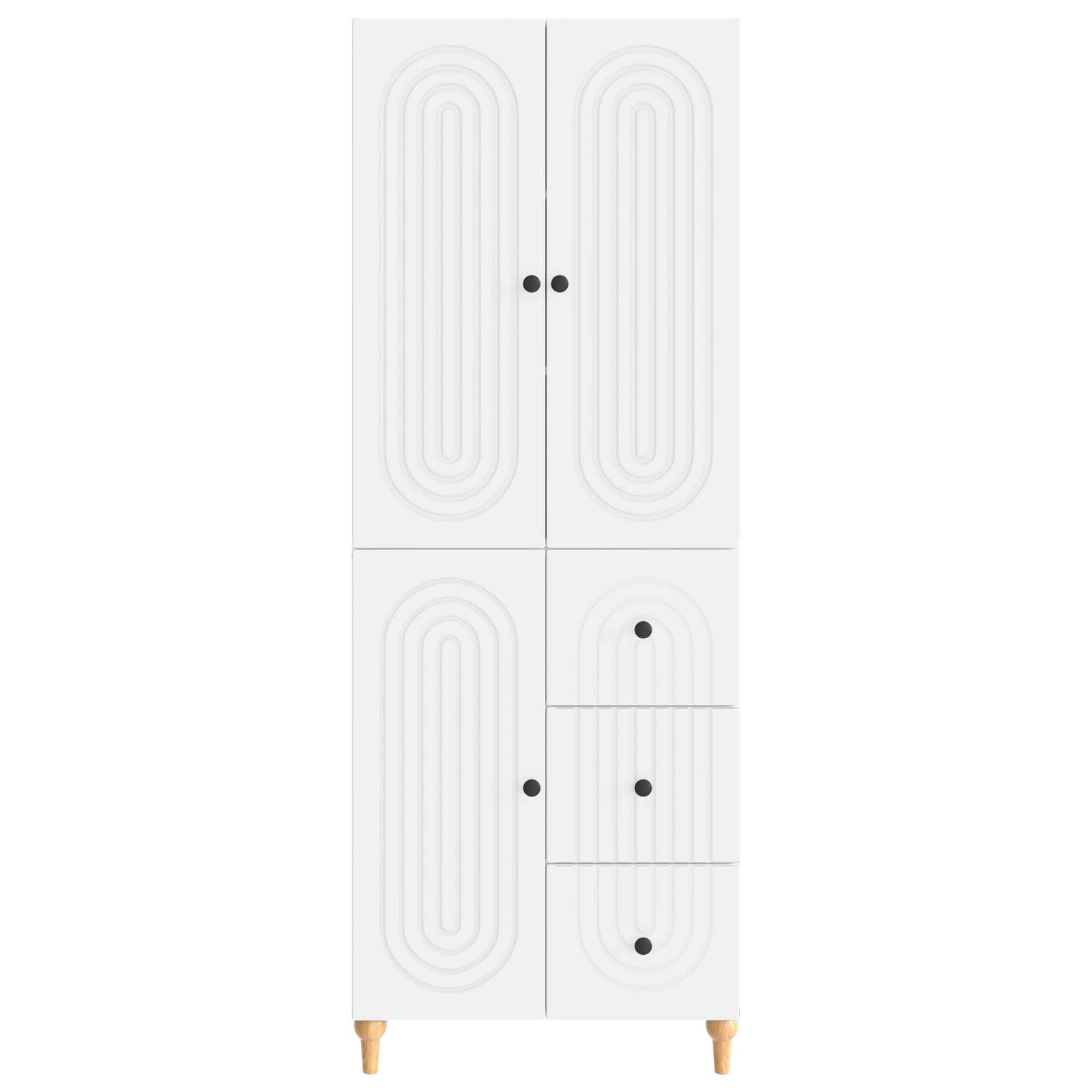 Cabinet Set 2 pcs White 66 x 34.5 x 90 cm Engineered Wood