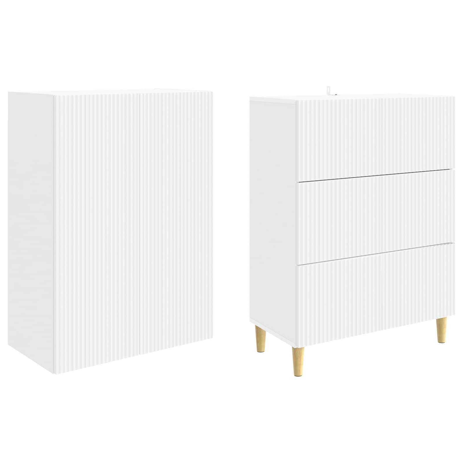 Cabinet Set 2 pcs 66 x 34.5 x 90 cm Engineered Wood