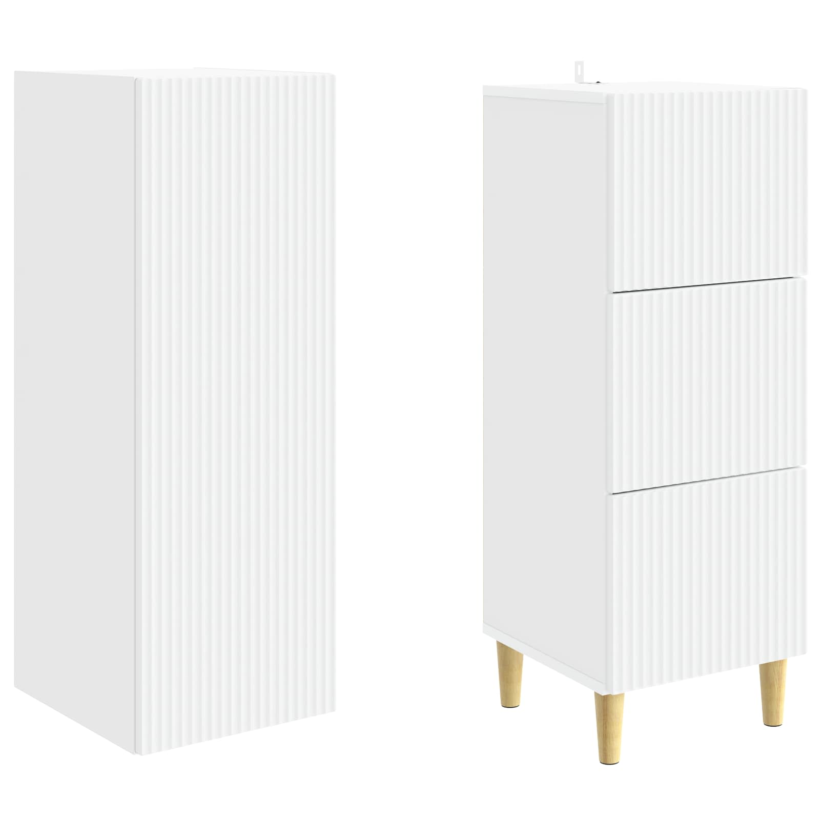 Cabinet Set 2 pcs 33 x 34.5 x 90 cm Engineered Wood