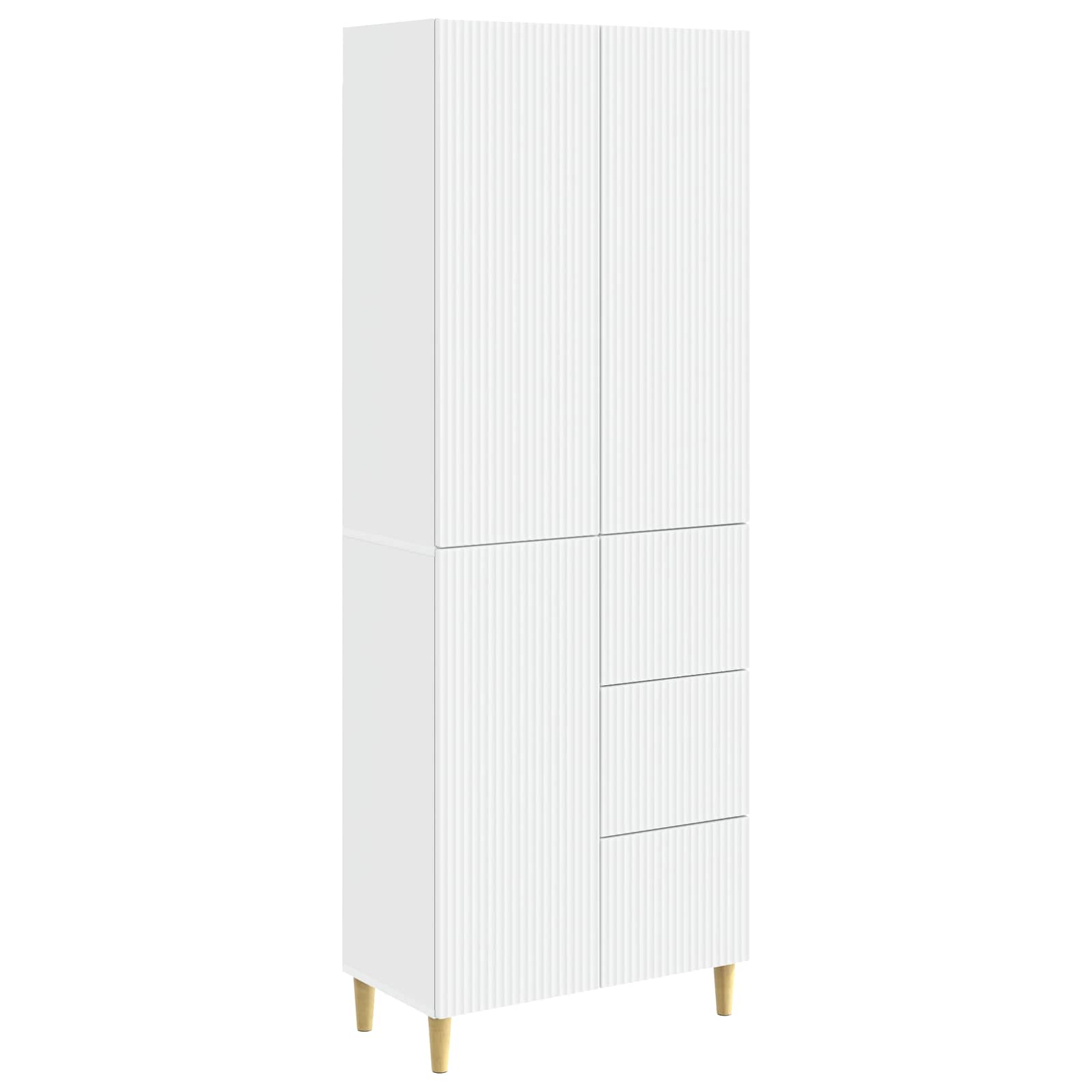 Cabinet Set 2 pcs White 66 x 34.5 x 90 cm Engineered Wood