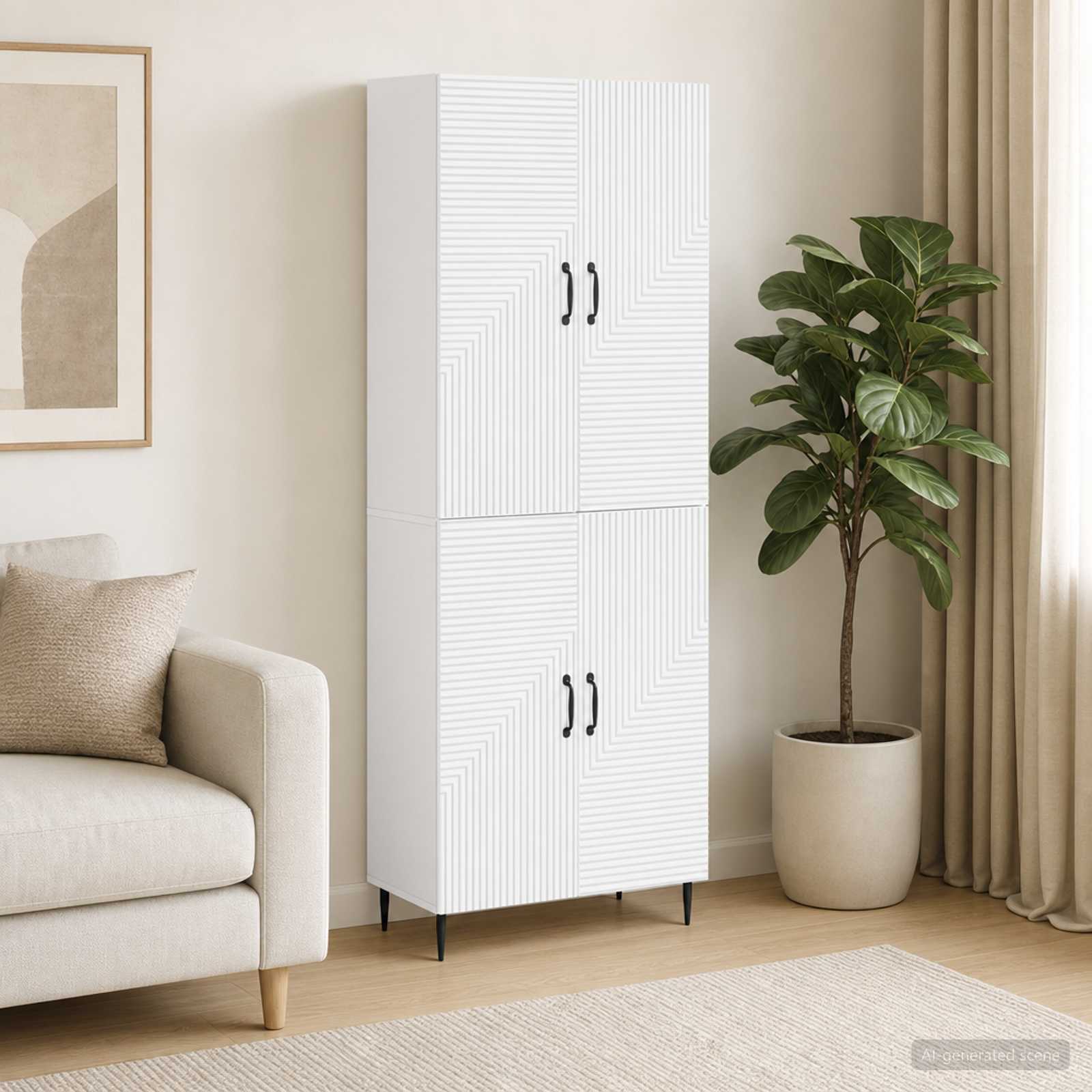 Cabinet Set 2 pcs 66 x 34.5 x 89.5 cm Engineered Wood