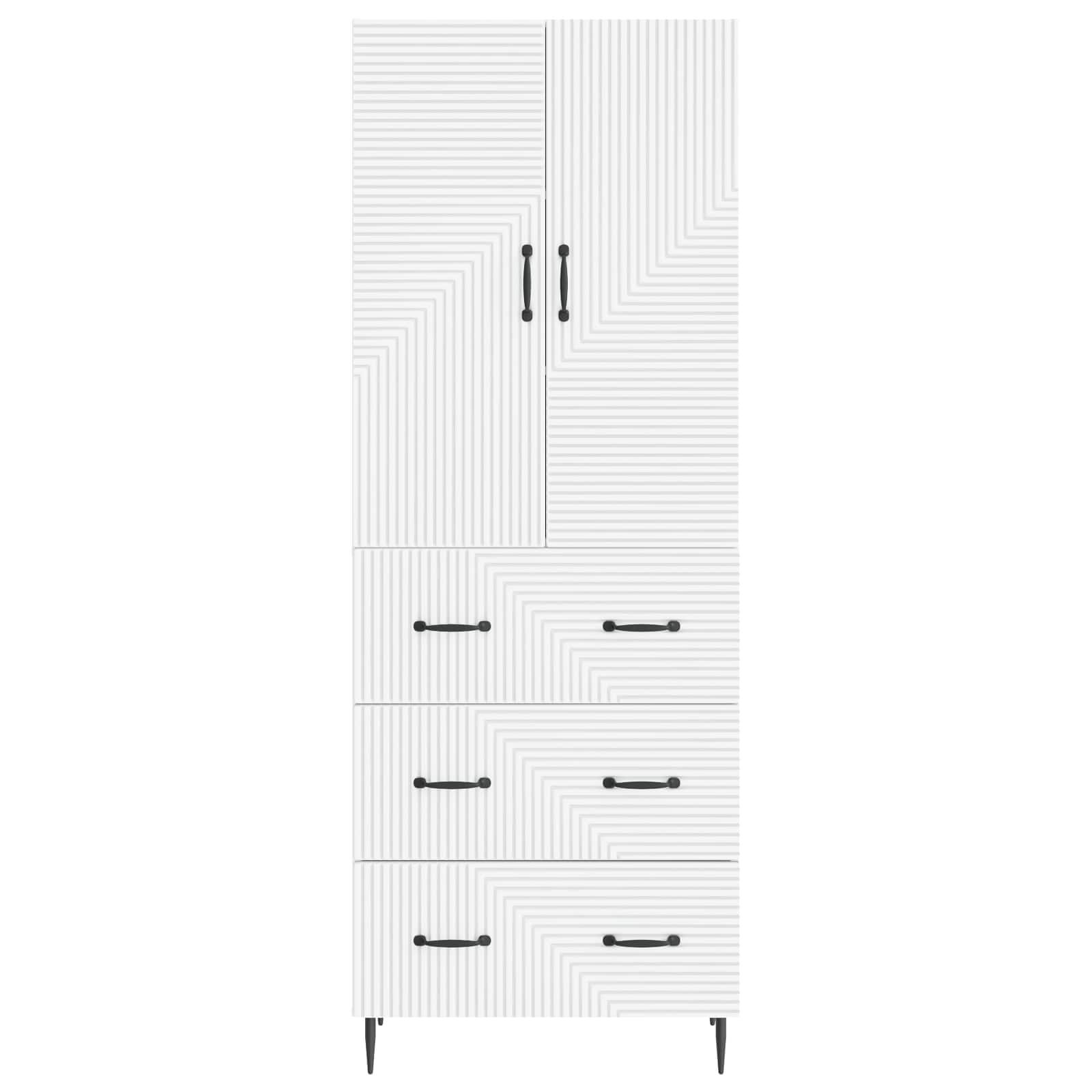 Cabinet Set 2 pcs White 66 x 34.5 x 90 cm Engineered Wood