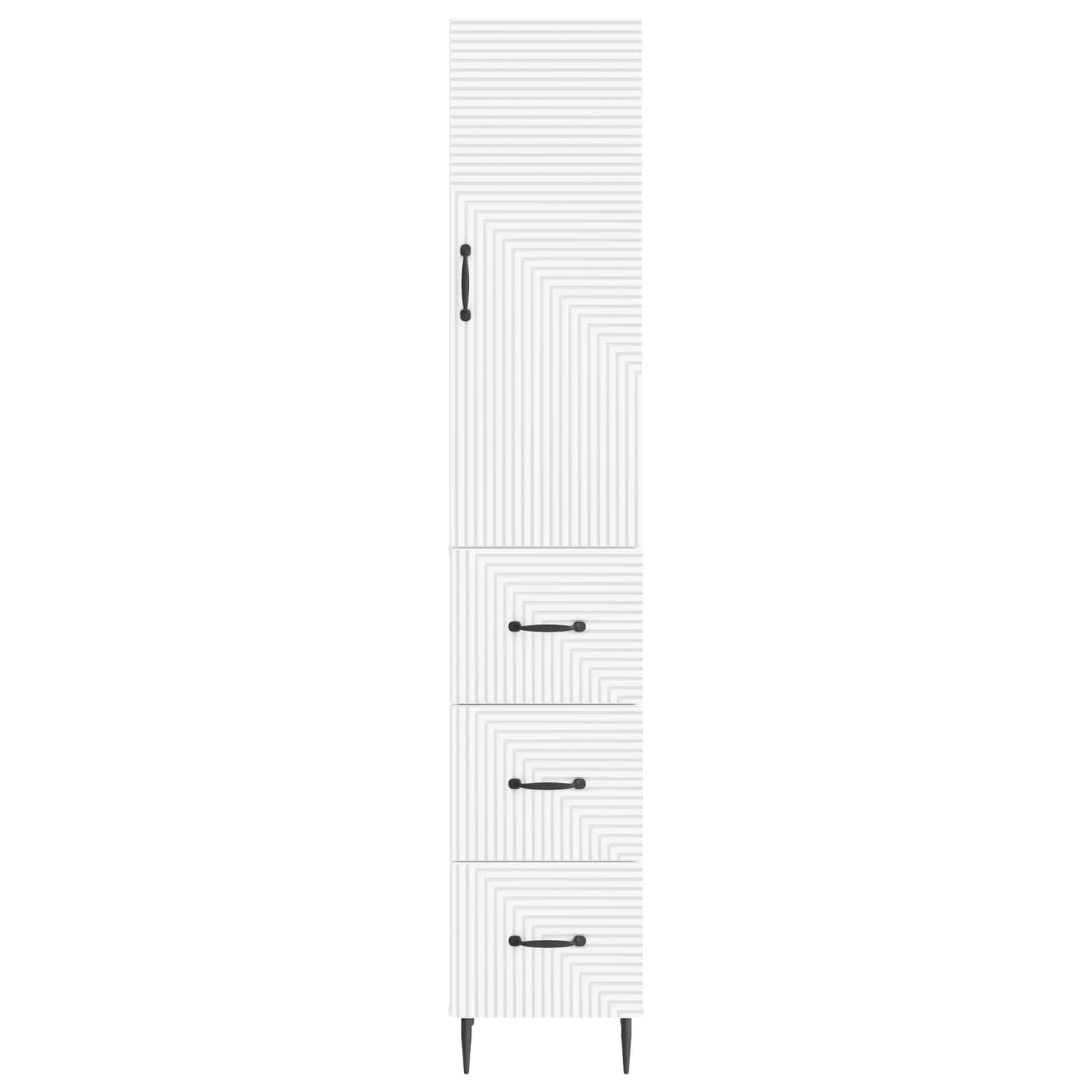 Cabinet Set 2 pcs White 33 x 34.5 x 90 cm Engineered Wood
