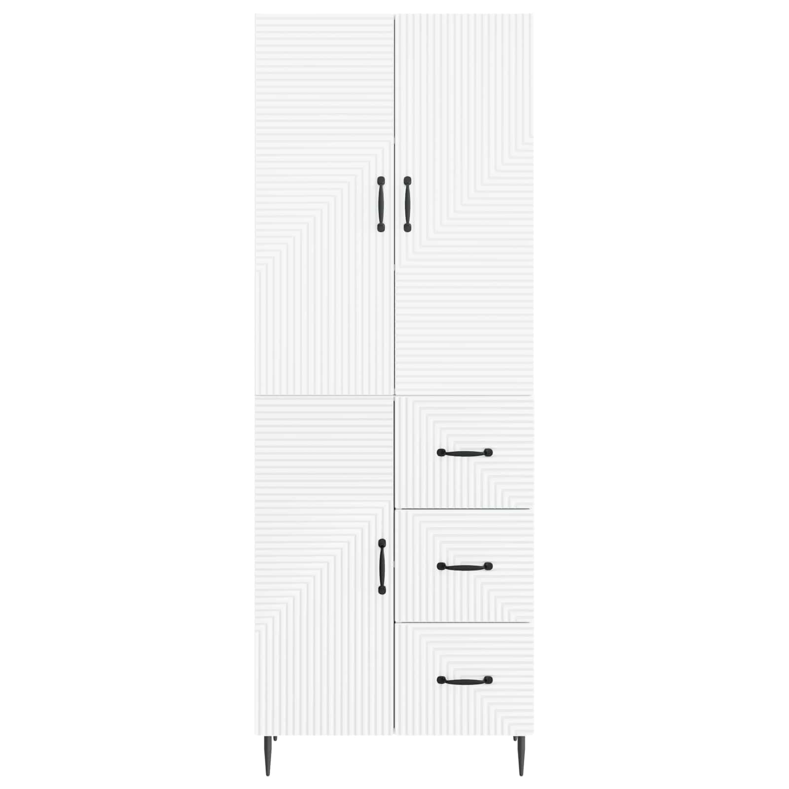 Cabinet Set 2 pcs White 66 x 34.5 x 89.5 cm Engineered Wood