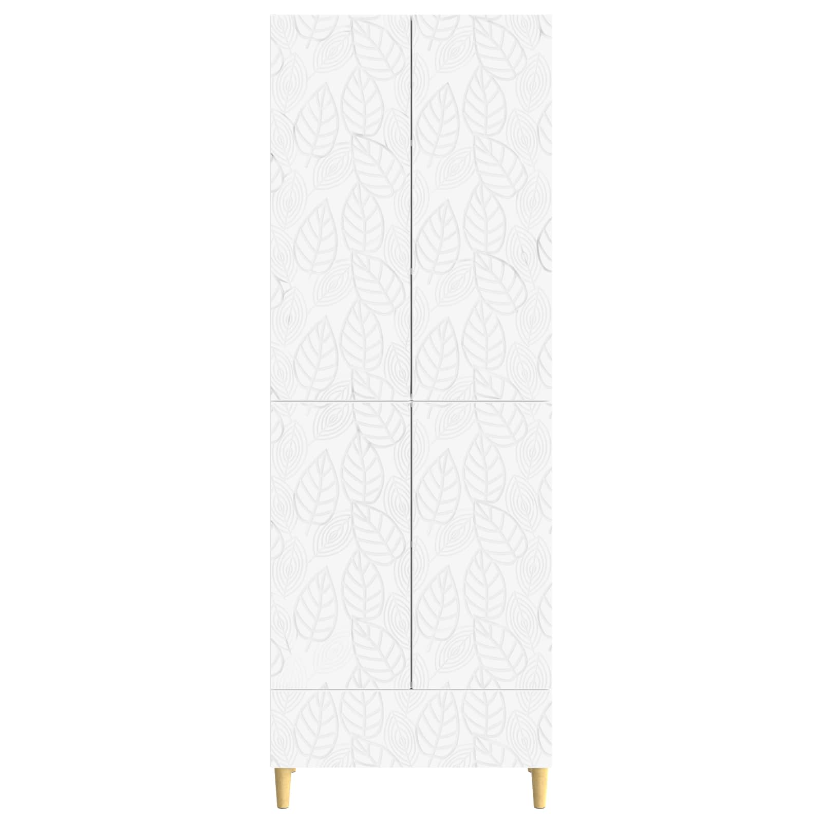 Cabinet Set 2 pcs White Engineered Wood