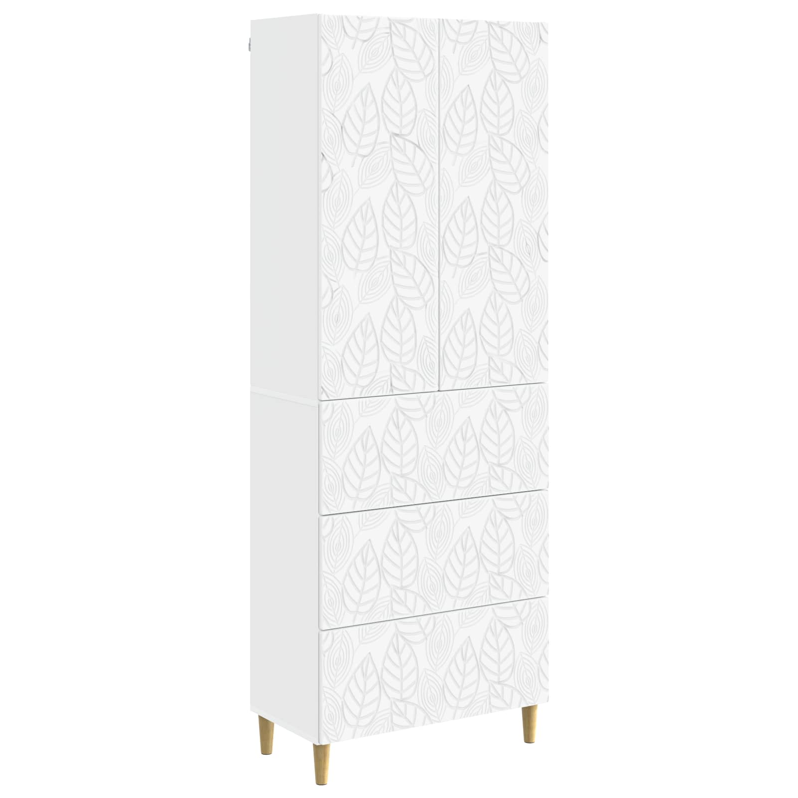 Cabinet Set 2 pcs White 66 x 34.5 x 90 cm Engineered Wood