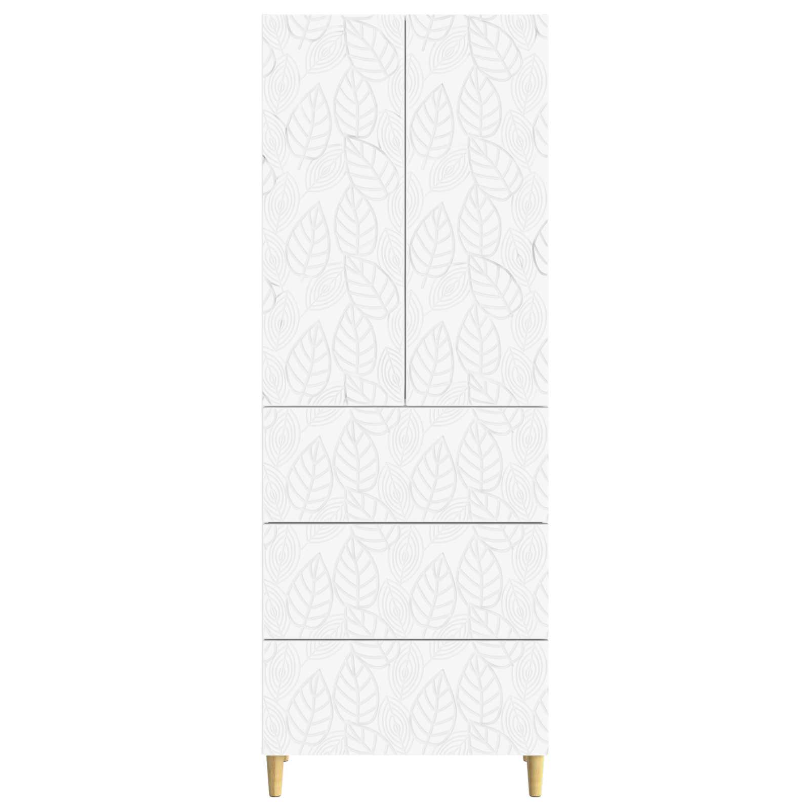 Cabinet Set 2 pcs White 66 x 34.5 x 90 cm Engineered Wood