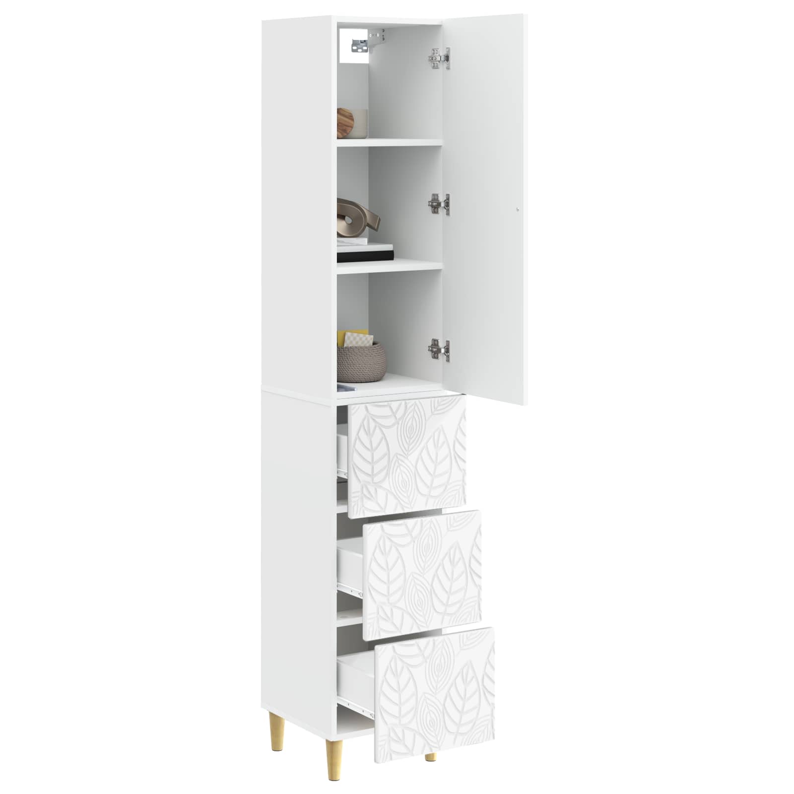 Cabinet Set 2 pcs White 33 x 34.5 x 90 cm Engineered Wood