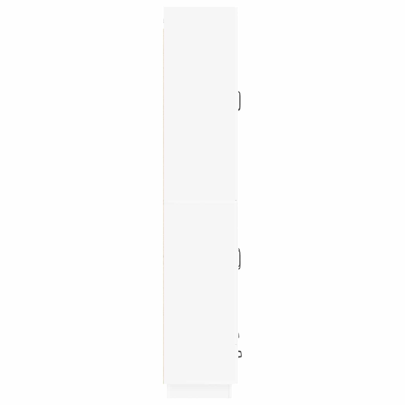 Cabinet Set 2 pcs White Engineered Wood