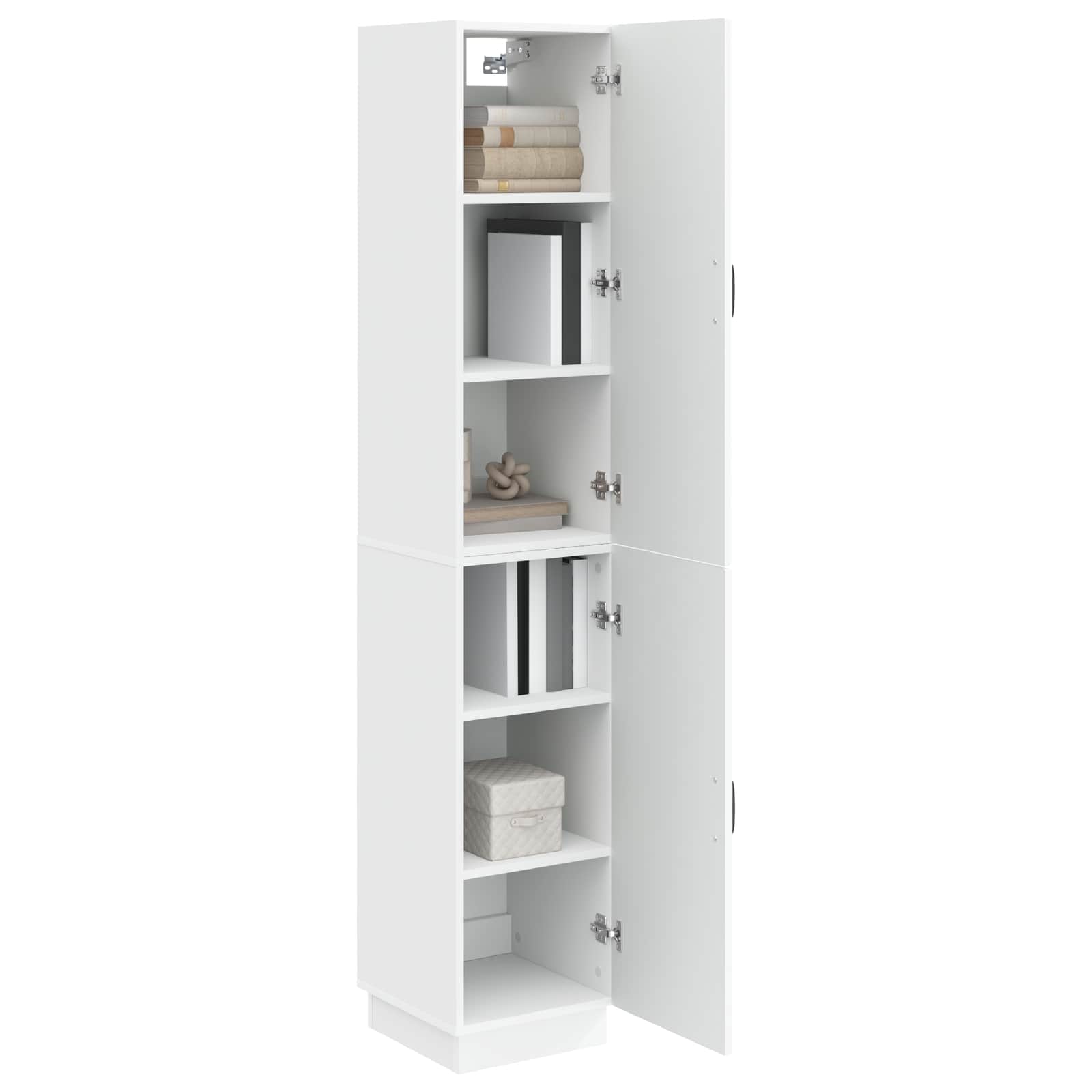 Cabinet Set 2 pcs White Engineered Wood