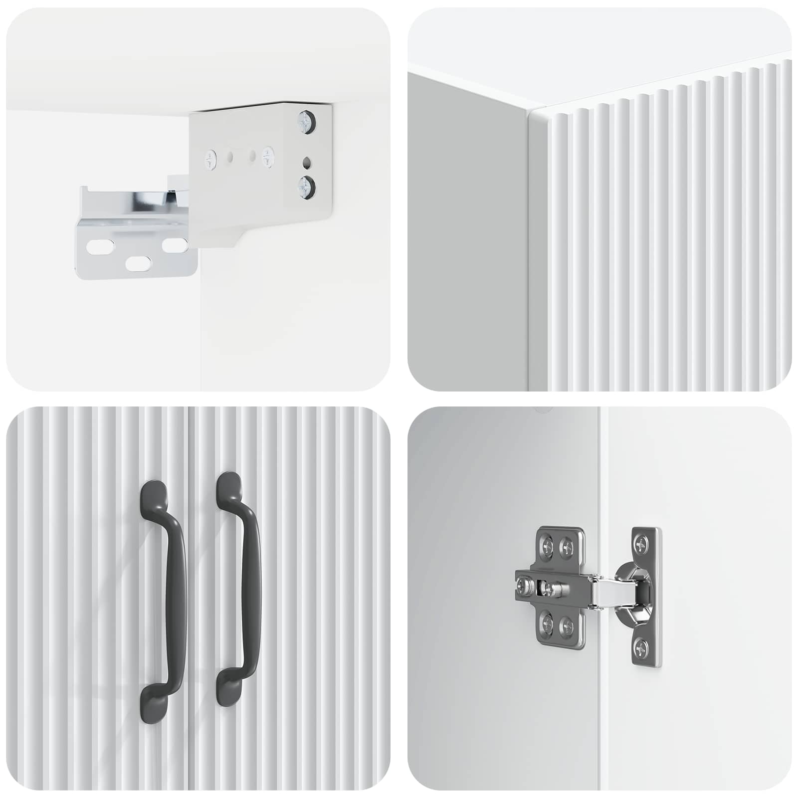 Cabinet Set 2 pcs White 66 x 34.5 x 87 cm Engineered Wood