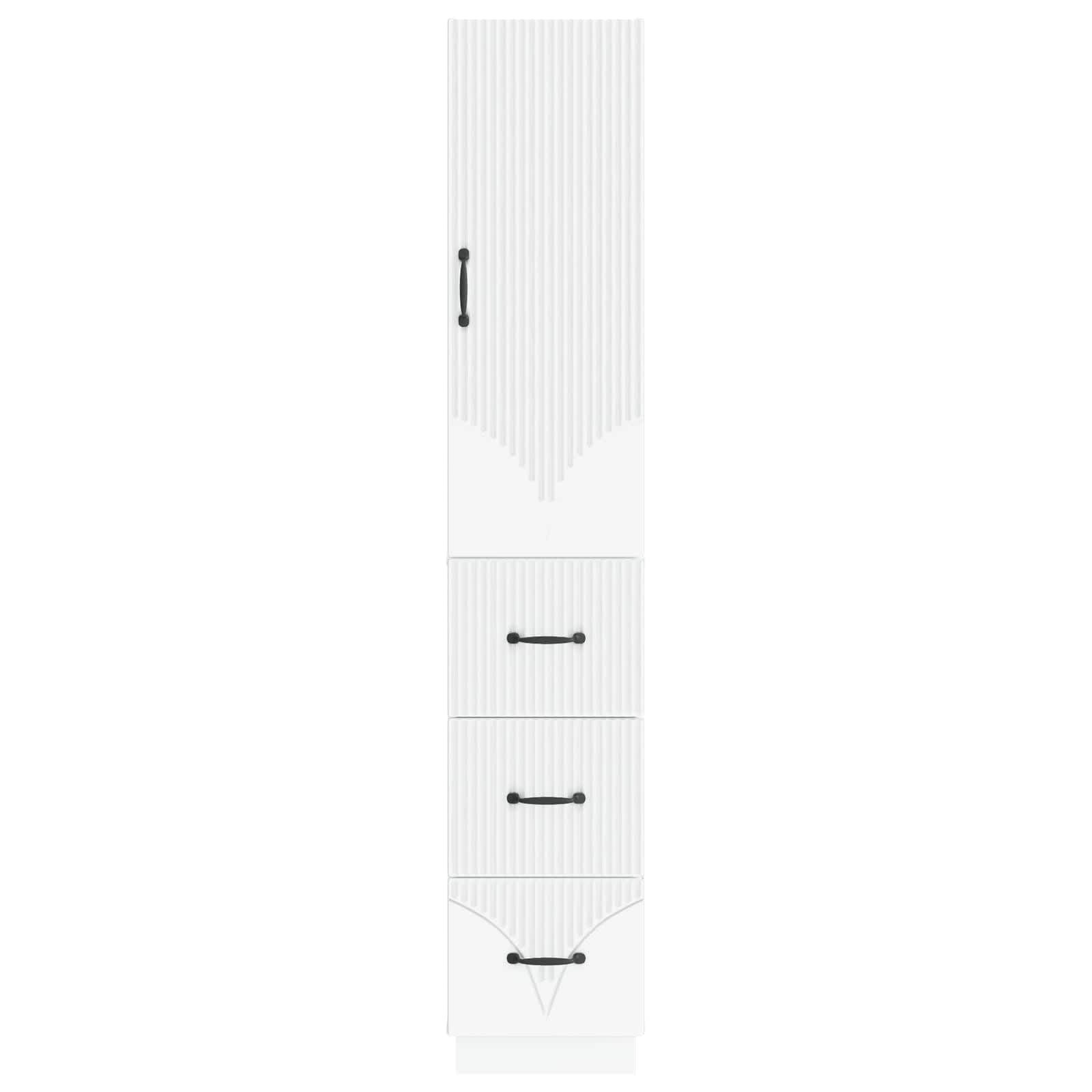 Cabinet Set 2 pcs White 33 x 34.5 x 87 cm Engineered Wood