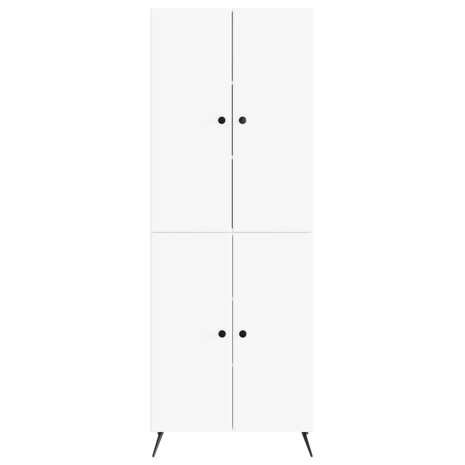 Cabinet Set 2 pcs White Engineered Wood