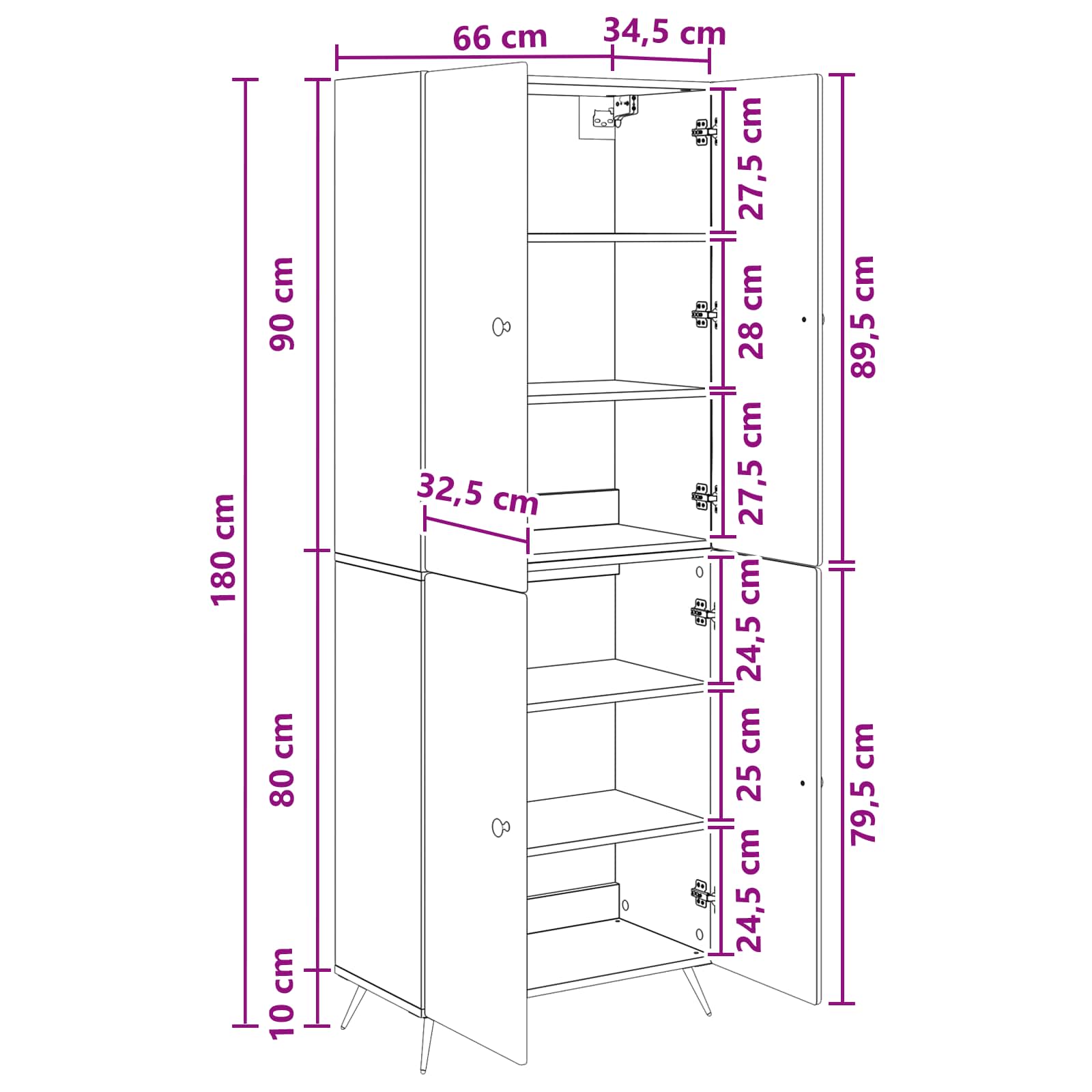 Cabinet Set 2 pcs White Engineered Wood