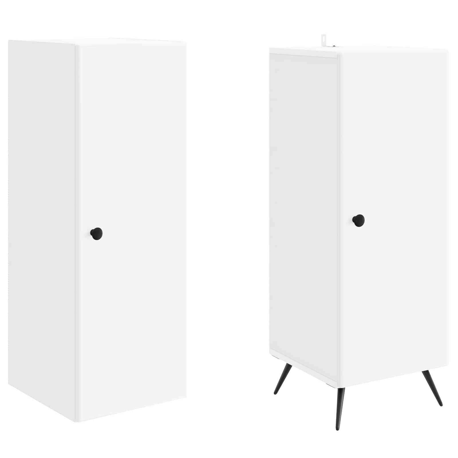 Cabinet Set 2 pcs White Engineered Wood