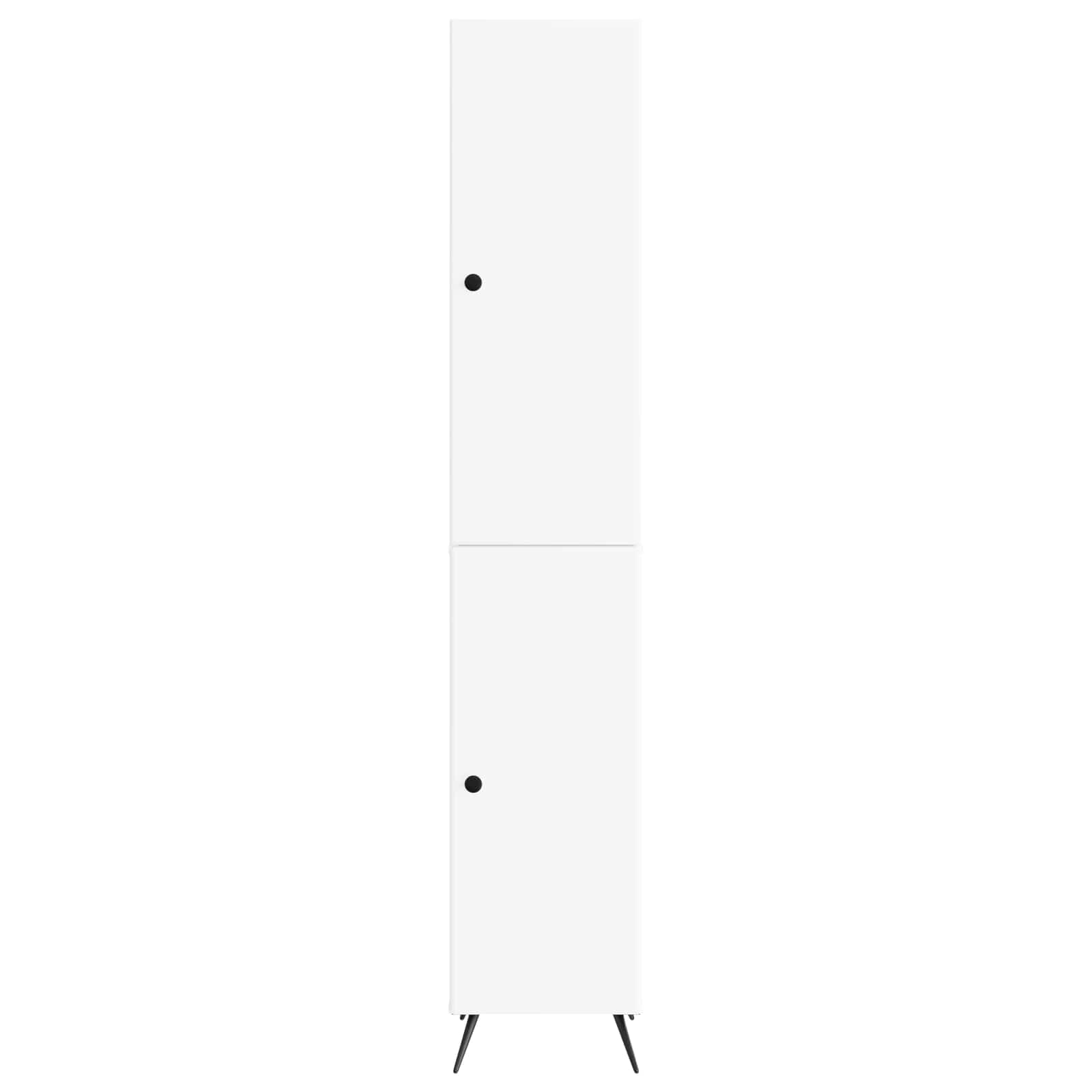 Cabinet Set 2 pcs White Engineered Wood