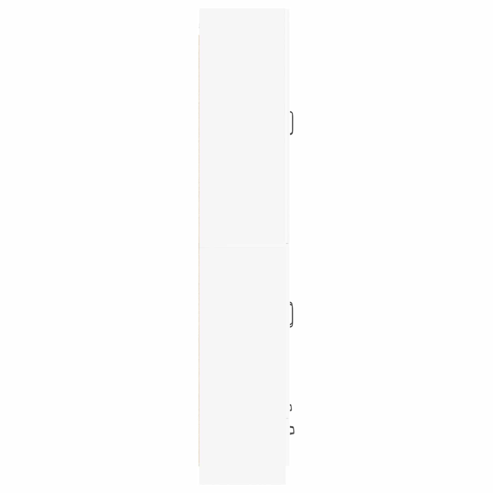 Cabinet Set 2 pcs White Engineered Wood