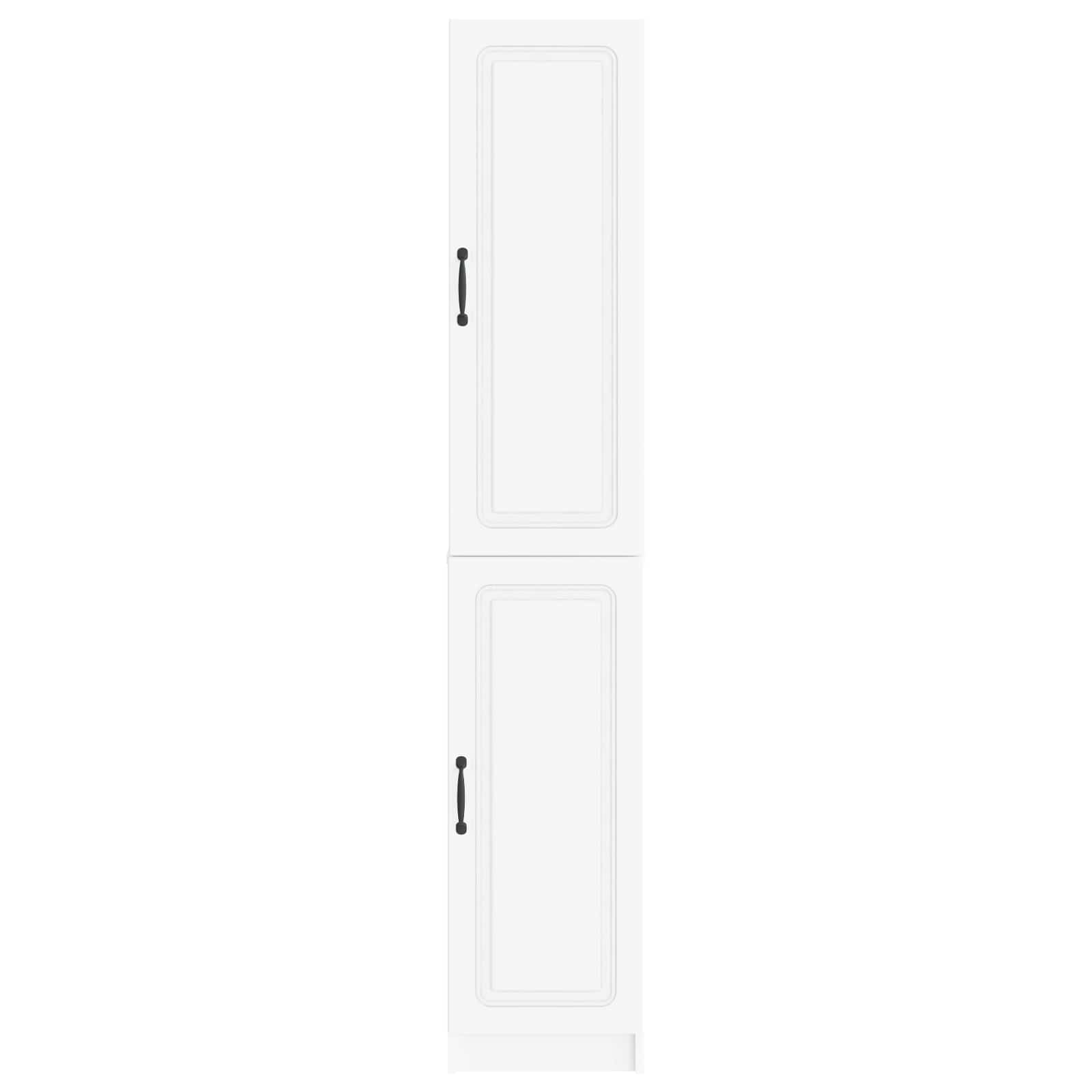 Cabinet Set 2 pcs White Engineered Wood