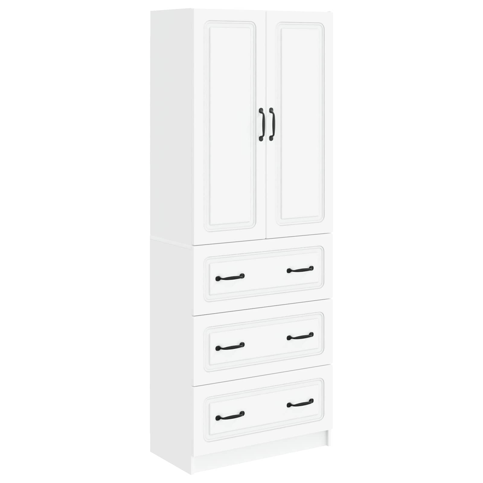 Cabinet Set 2 pcs 66 x 34.5 x 87 cm Engineered Wood White