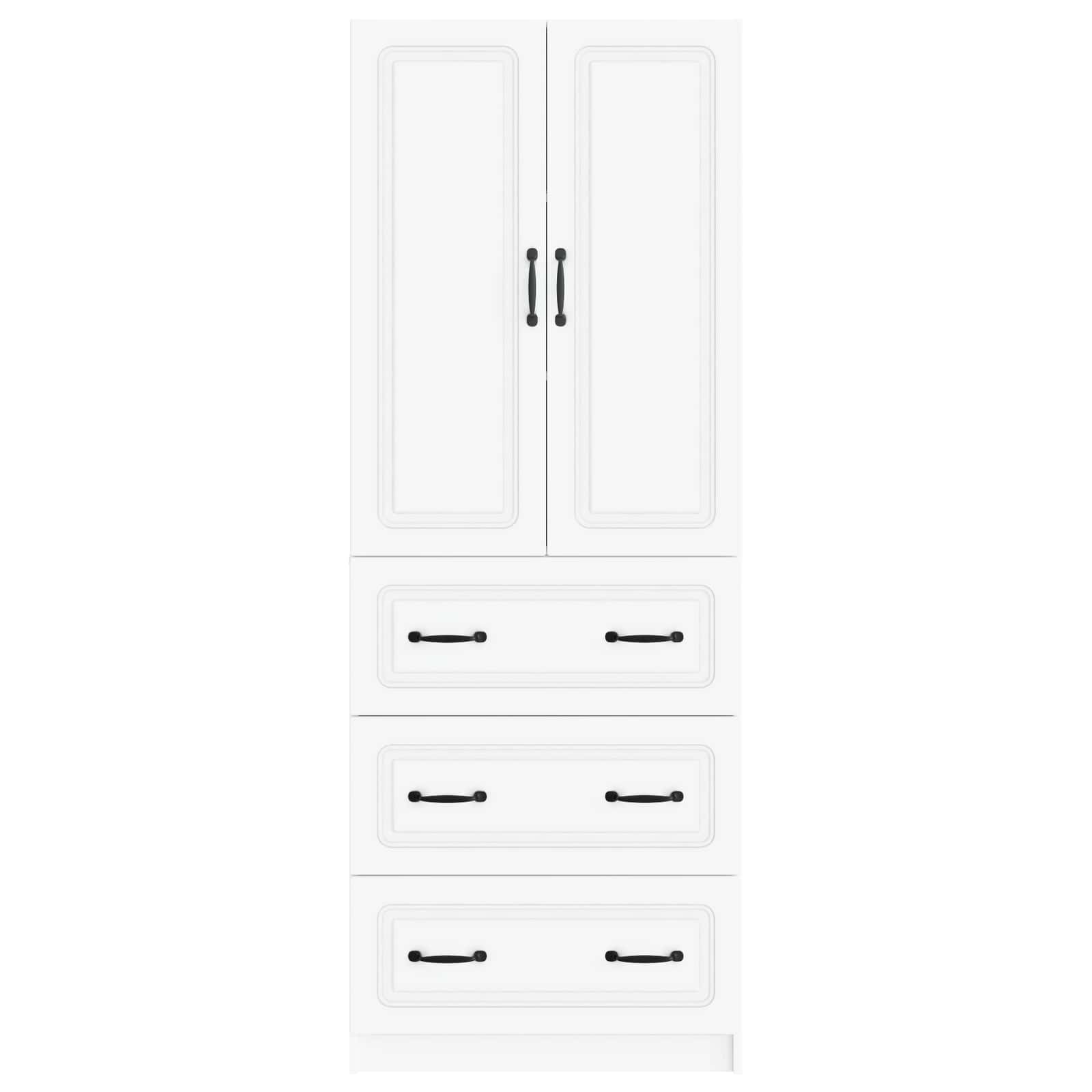 Cabinet Set 2 pcs 66 x 34.5 x 87 cm Engineered Wood White