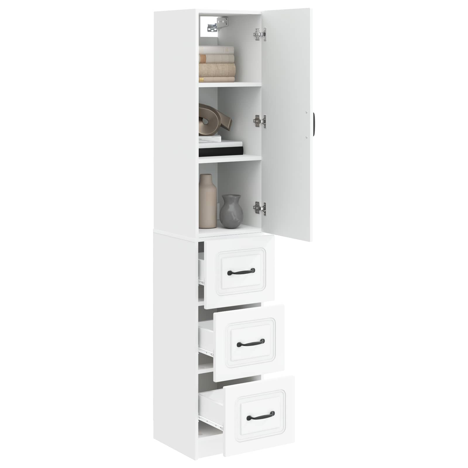 Cabinet Set 2 pcs White 33 x 34.5 x 87 cm Engineered Wood