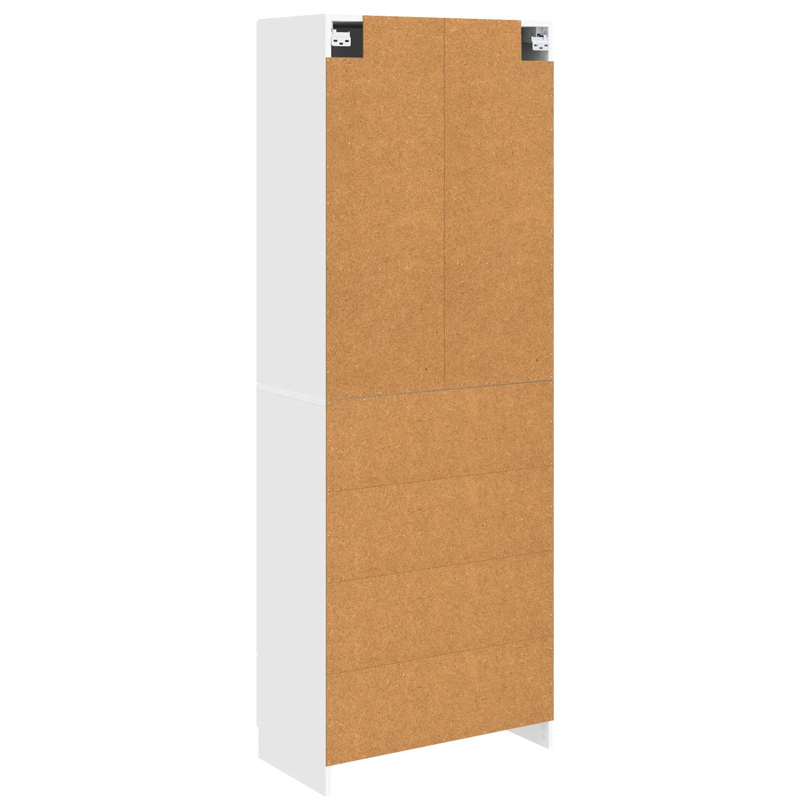 Cabinet Set 2 pcs White Engineered Wood