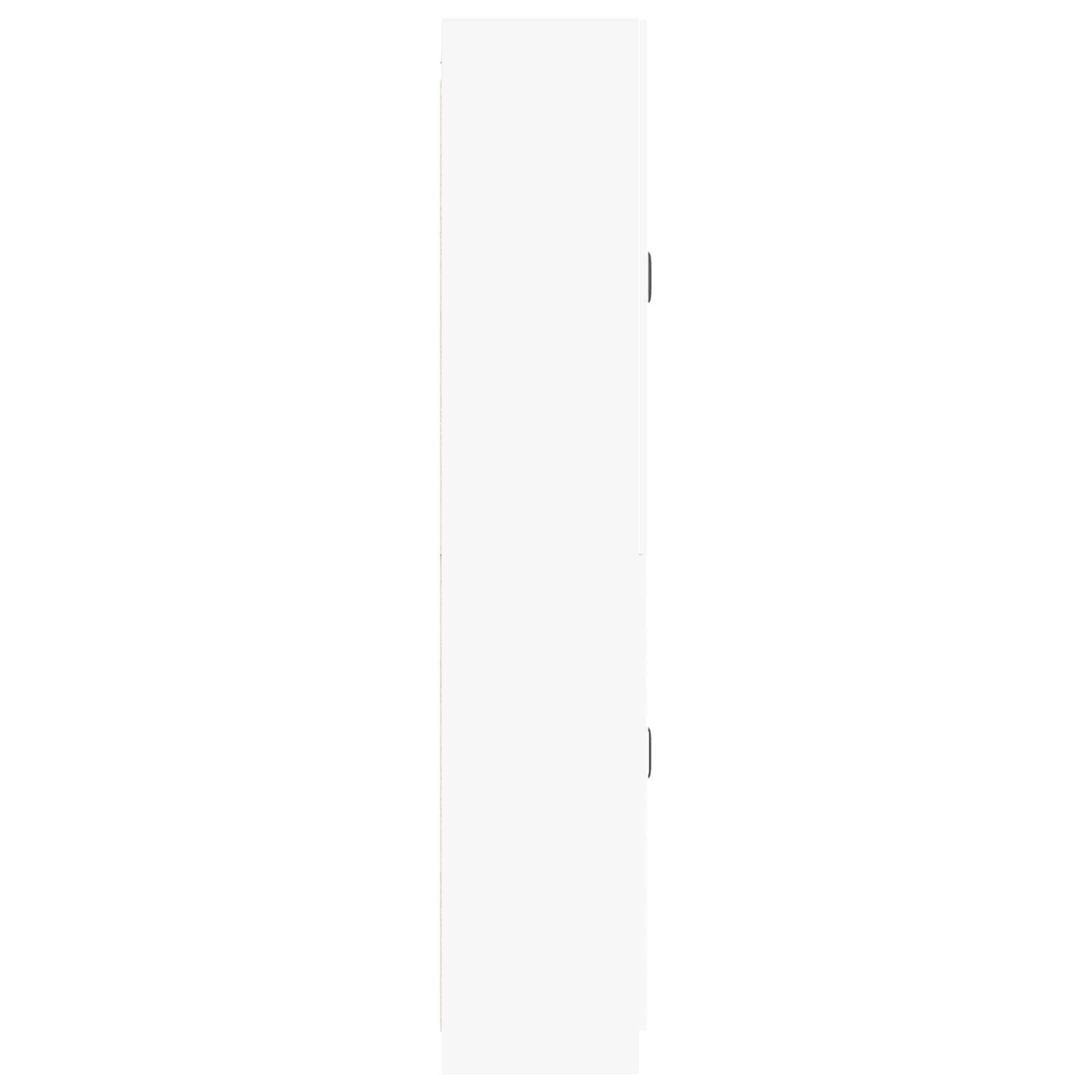 Cabinet Set 2 pcs White Engineered Wood