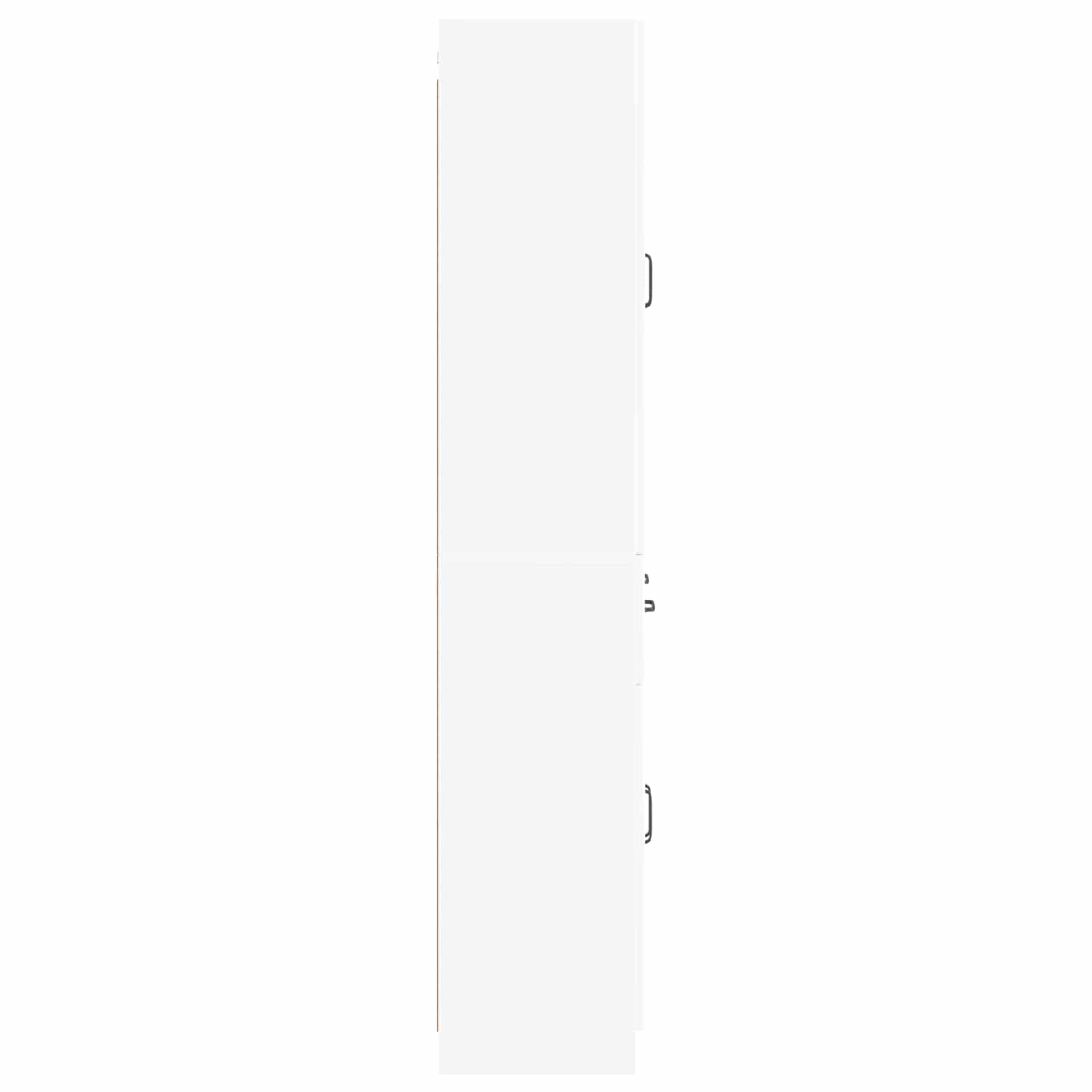 Cabinet Set 2 pcs White Engineered Wood