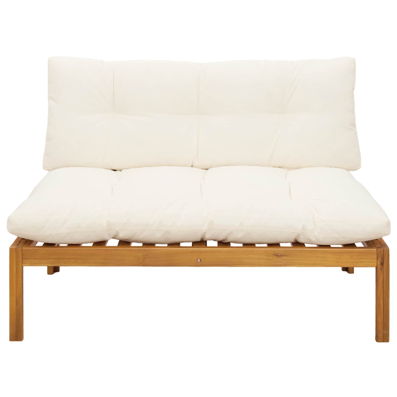 Middle Sofa Unit Natural and Cream White 120 x 80 x 82 cm