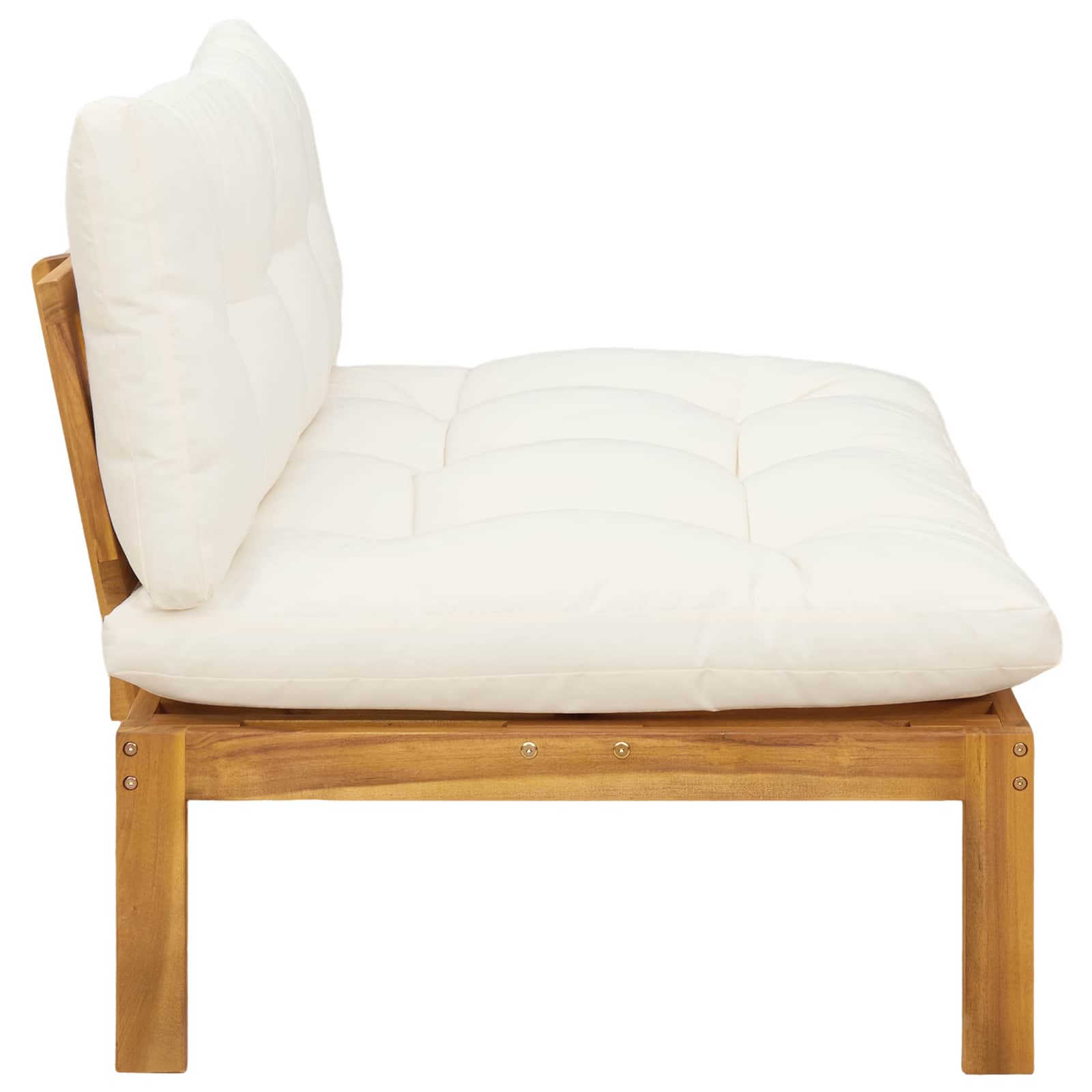 Middle Sofa Unit Natural and Cream White 120 x 80 x 82 cm