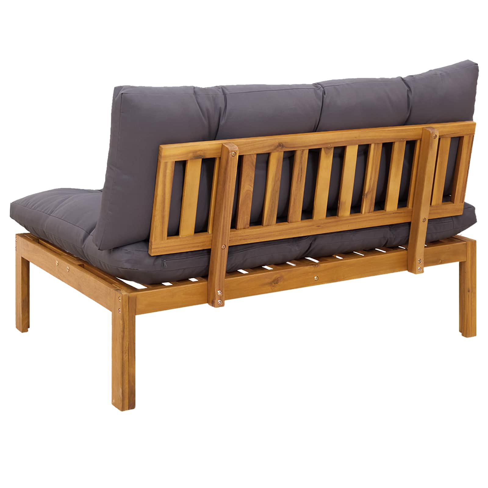 Middle Sofa Unit Natural and Dark Grey 120 x 80 x 82 cm