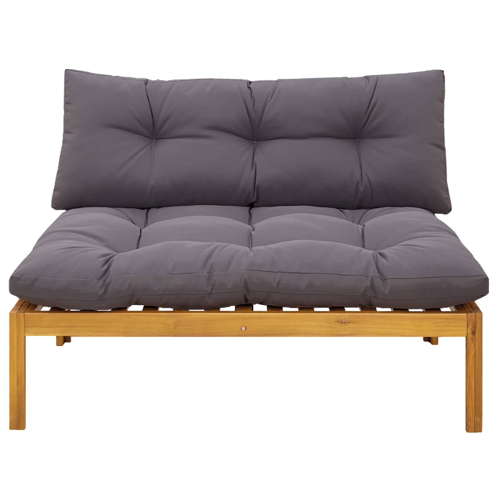 Middle Sofa Unit Natural and Dark Grey 120 x 80 x 82 cm