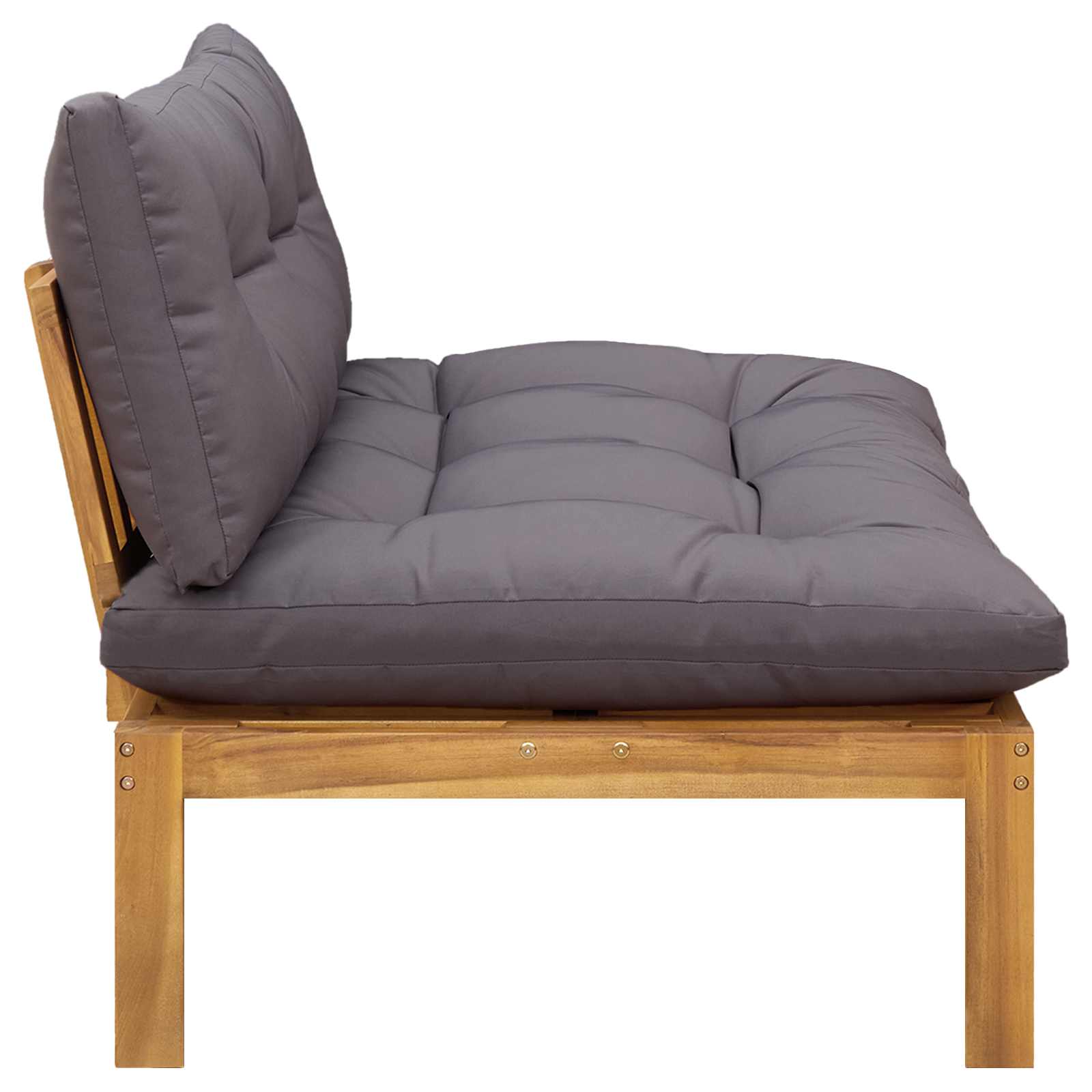 Middle Sofa Unit Natural and Dark Grey 120 x 80 x 82 cm