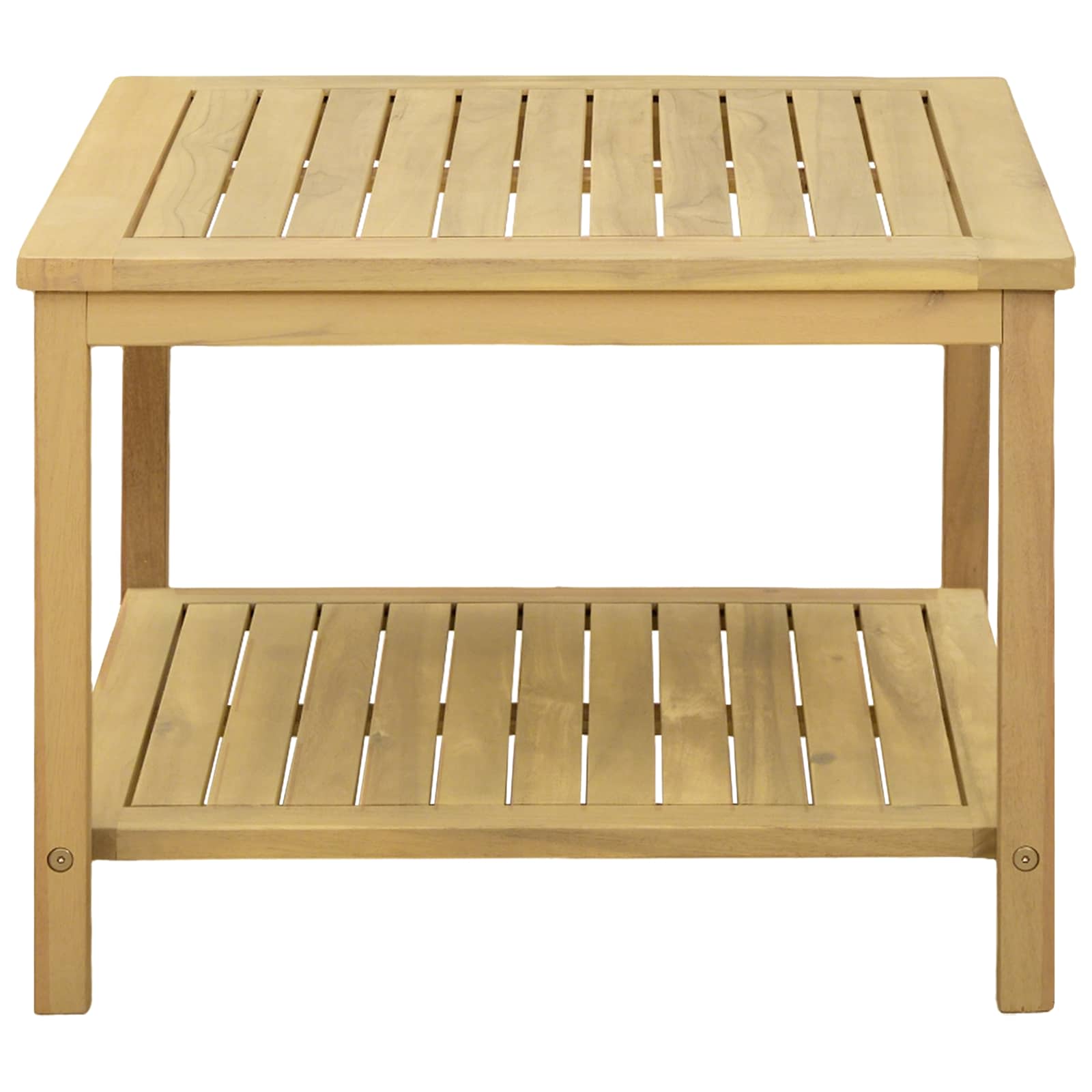 Side Table Oil Natural 60 x 60 x 45 cm Solid Acacia Wood
