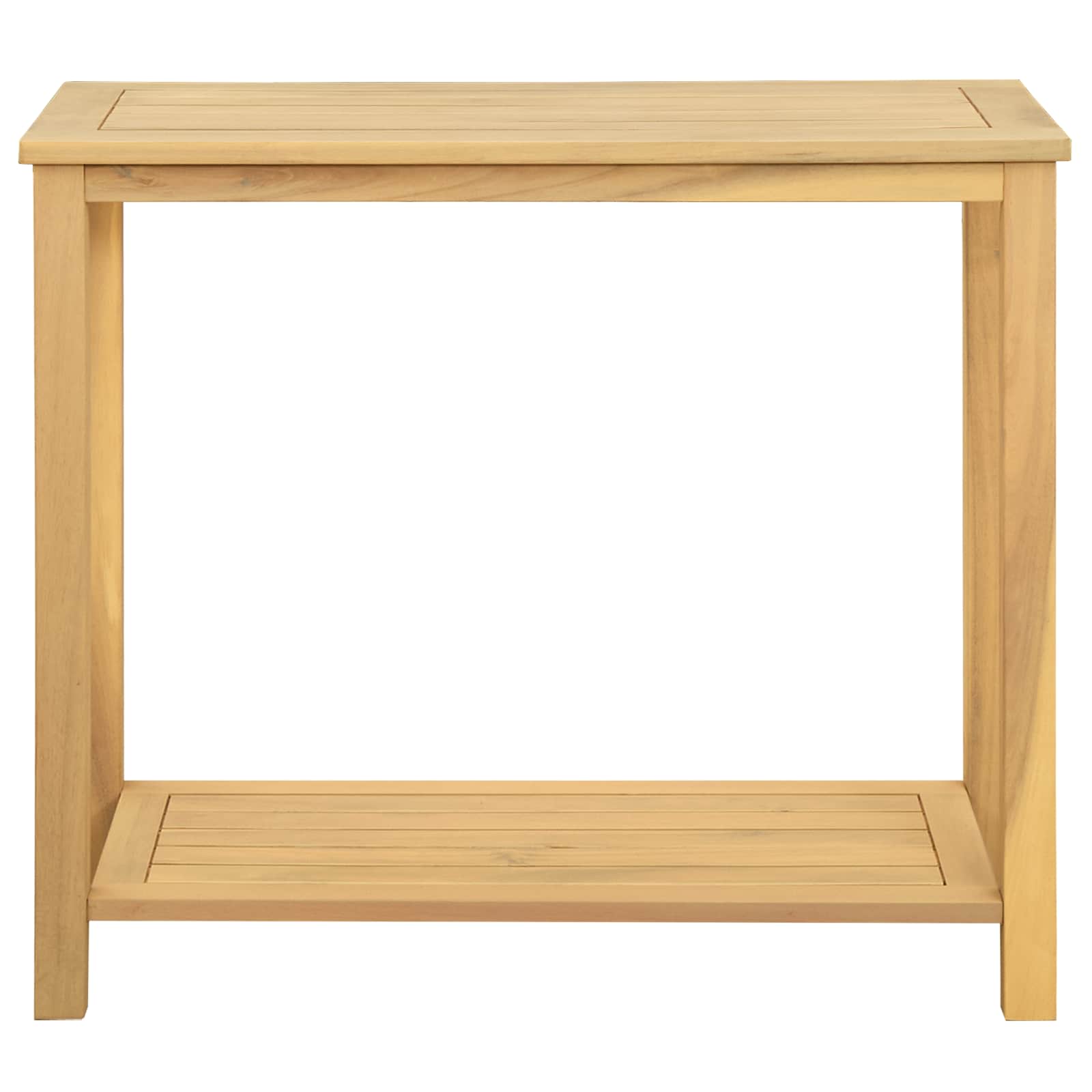 Garden Console Table with Storage Light acacia 80 x 35 x 75 cm