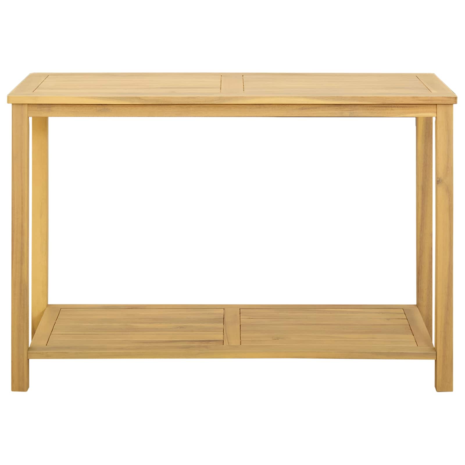 Garden Console Table Light acacia 110 x 40 x 75 cm