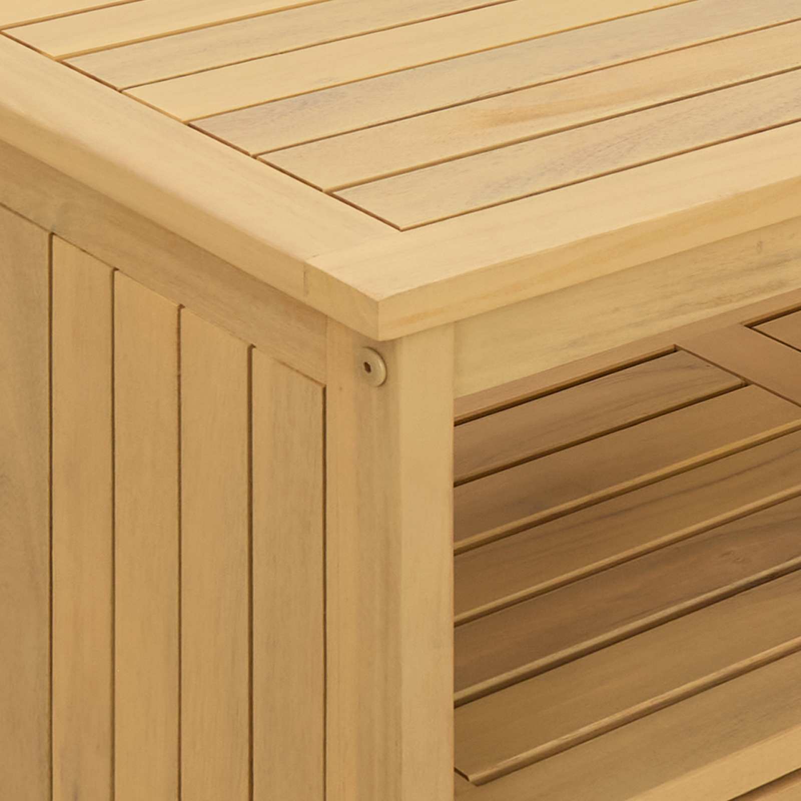 Garden Console Table Light acacia 80 x 35 x 75 cm