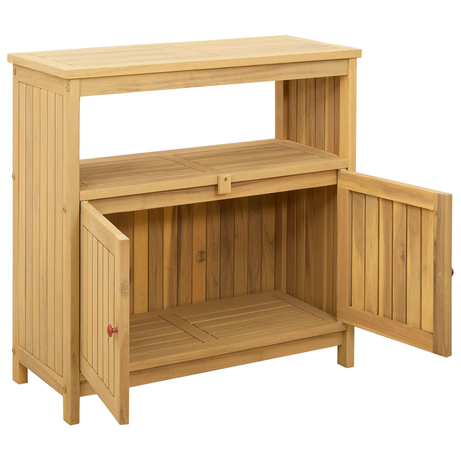 Garden Console Table Light acacia 80 x 35 x 75 cm