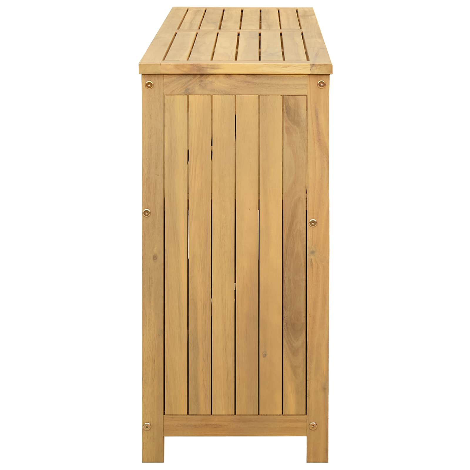 Garden Console Table with Storage Light acacia 110 x 35 x 75 cm