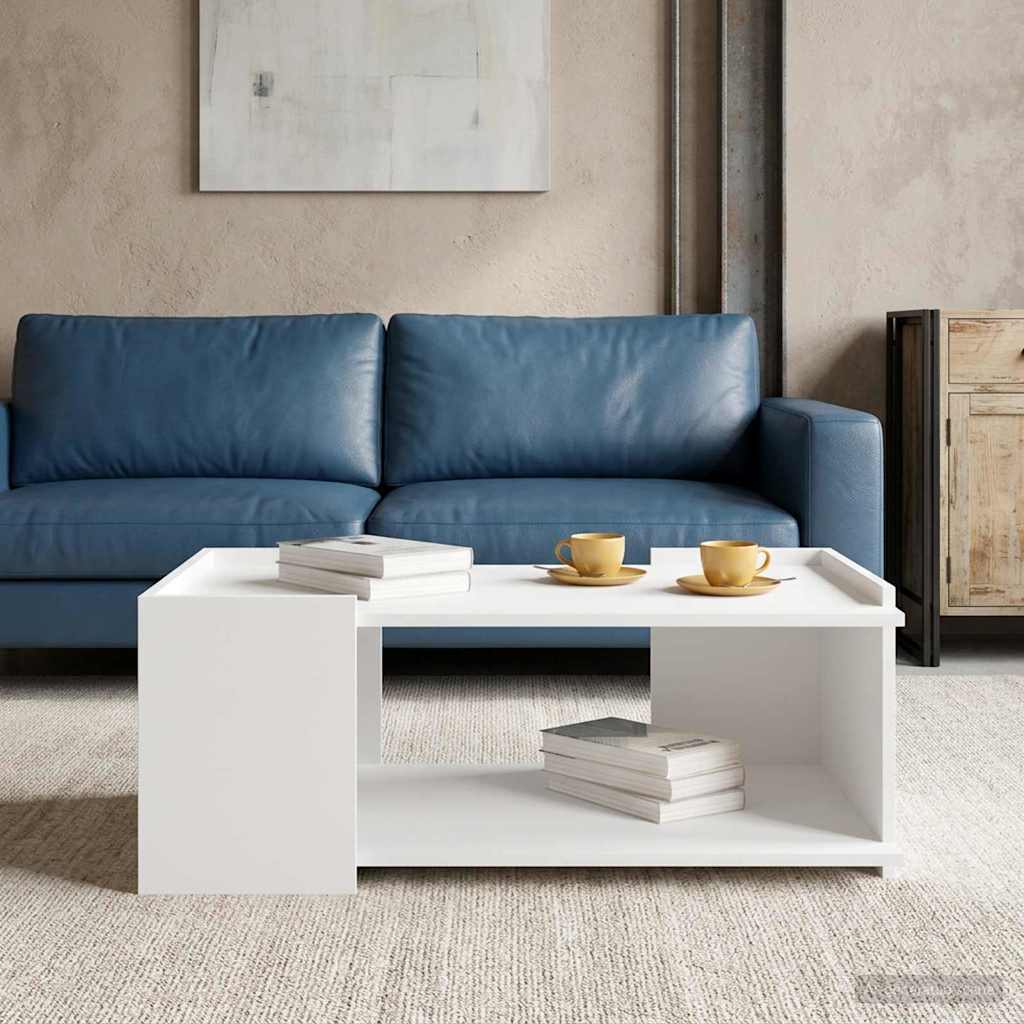 Coffee Table White 90 x 50 x 33 cm Engineered Wood