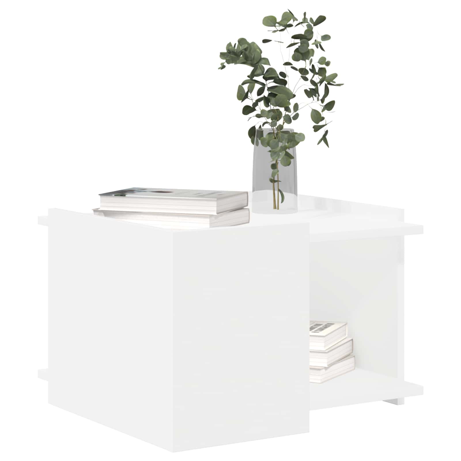 Coffee Table White 50.5 x 50 x 33 cm Engineered Wood