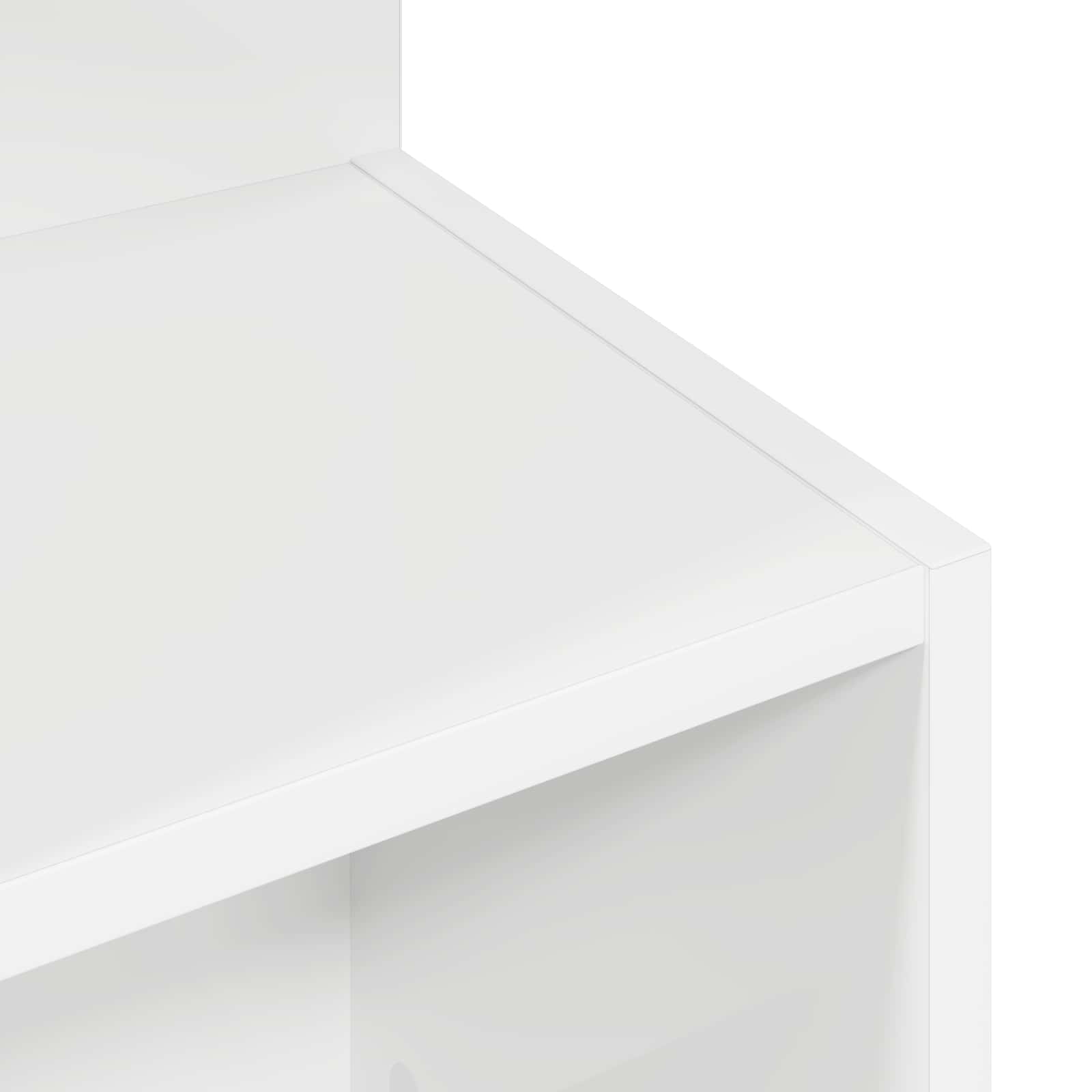 Side Table White Ø 39.5 x 55 cm Engineered Wood