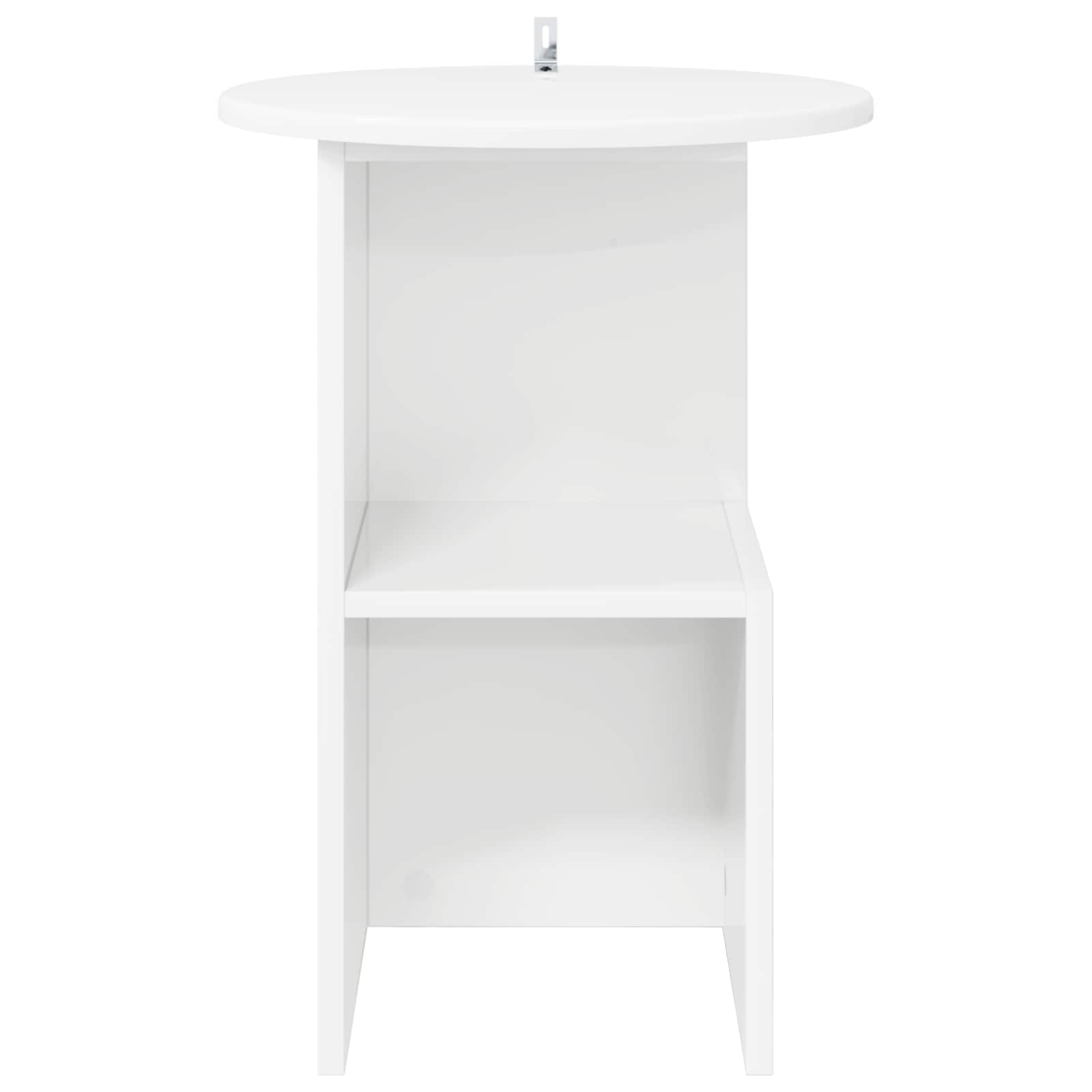Side Table White Ø 39.5 x 55 cm Engineered Wood