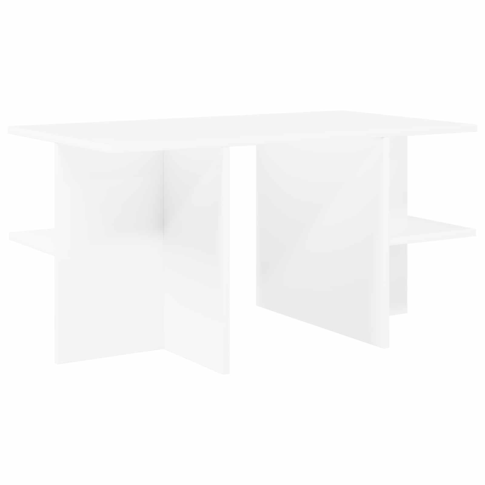 Coffee Table White 87 x 50 x 45 cm Engineered Wood